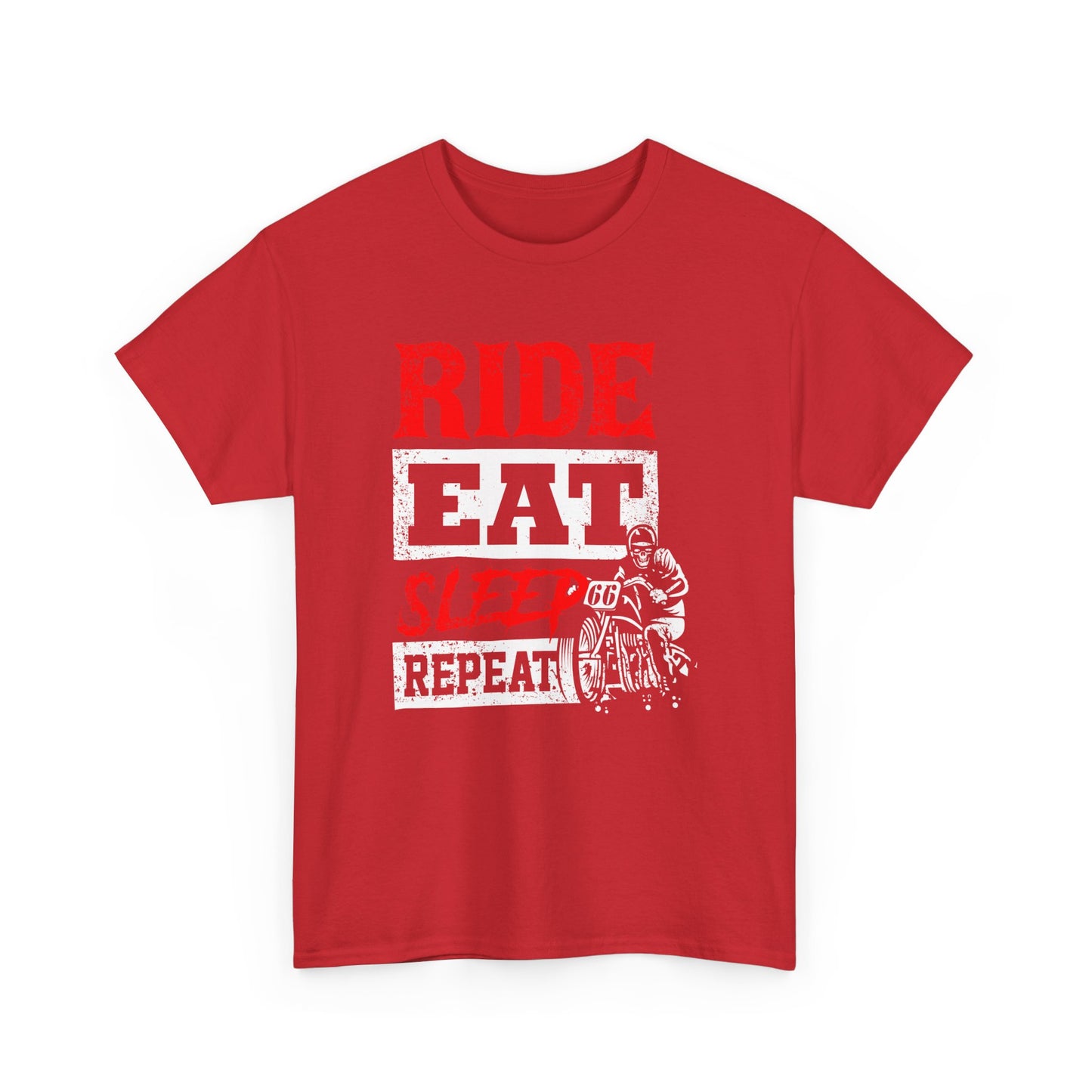 Ride, Eat, Sleep, Repeat Lifestyle Tee | Gildan® 5000 Heavy Cotton™ - Classic Comfort for Bikers
