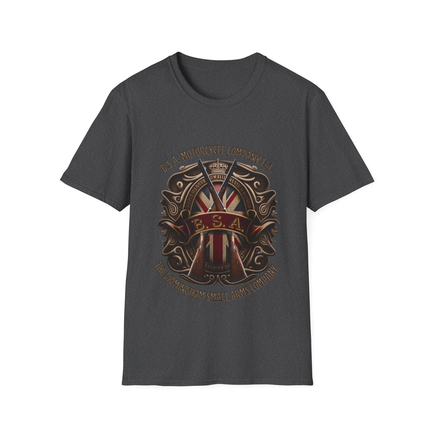 BSA Motorcycle Company Heritage Tee - Gildan® 5000 Heavy Cotton™, Classic Comfort for Enthusiasts