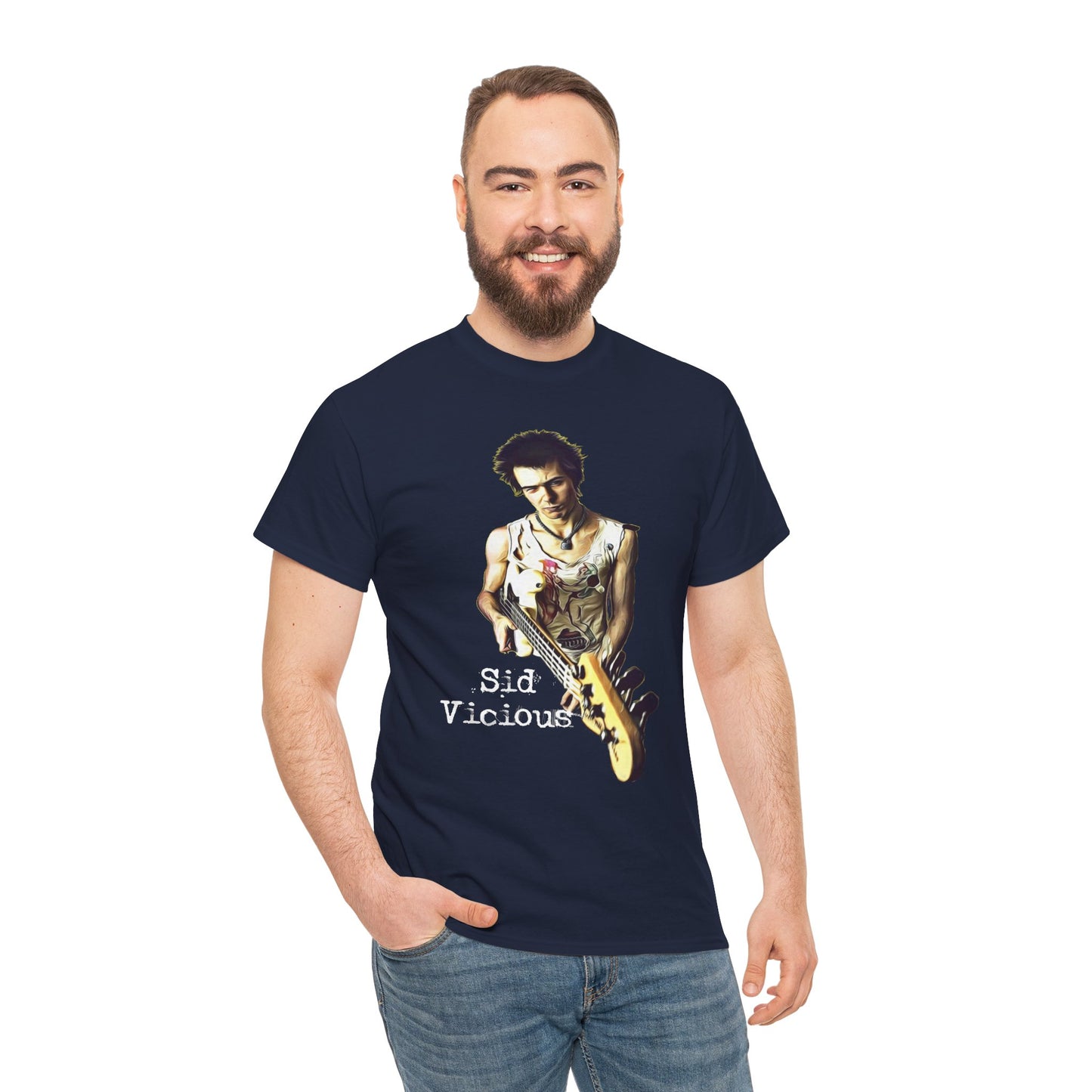 Sid Vicious Design Shirt: Stylish Edge in Heavy Cotton