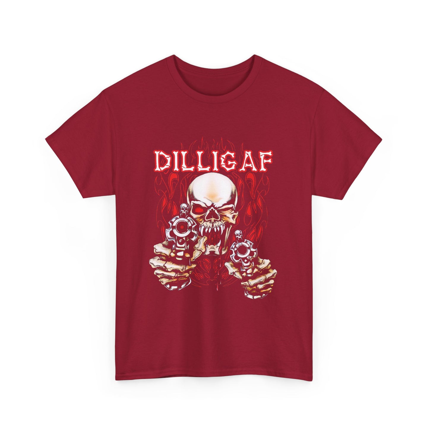 Edgy and Bold: DILLIGAF T-Shirt - Gildan® 5000 Heavy Cotton™, Built for Bikers