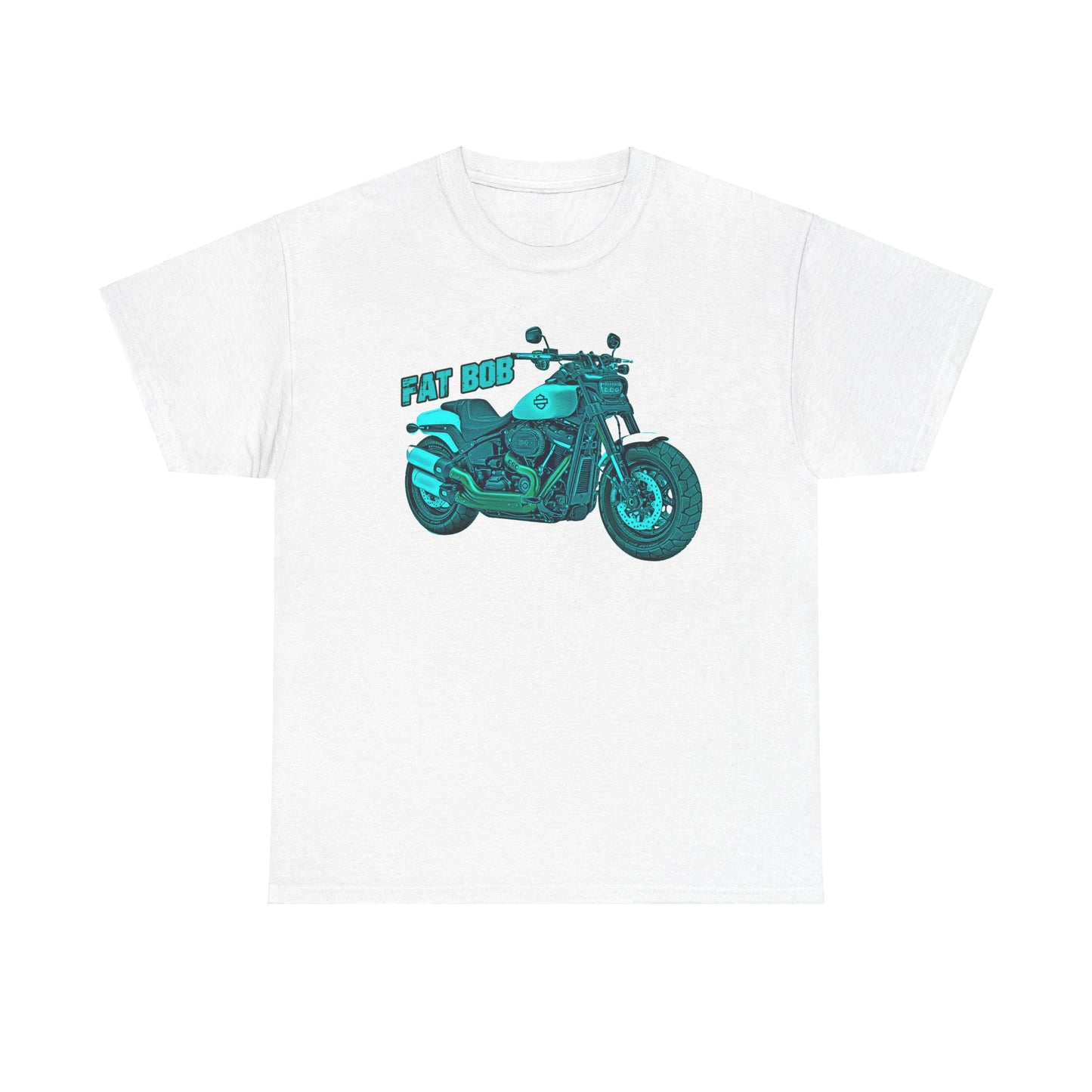 Harley Davidson Fatbob T-Shirt - Gildan® 5000 Heavy Cotton™, Stylish & Durable for Motorcycle Lovers
