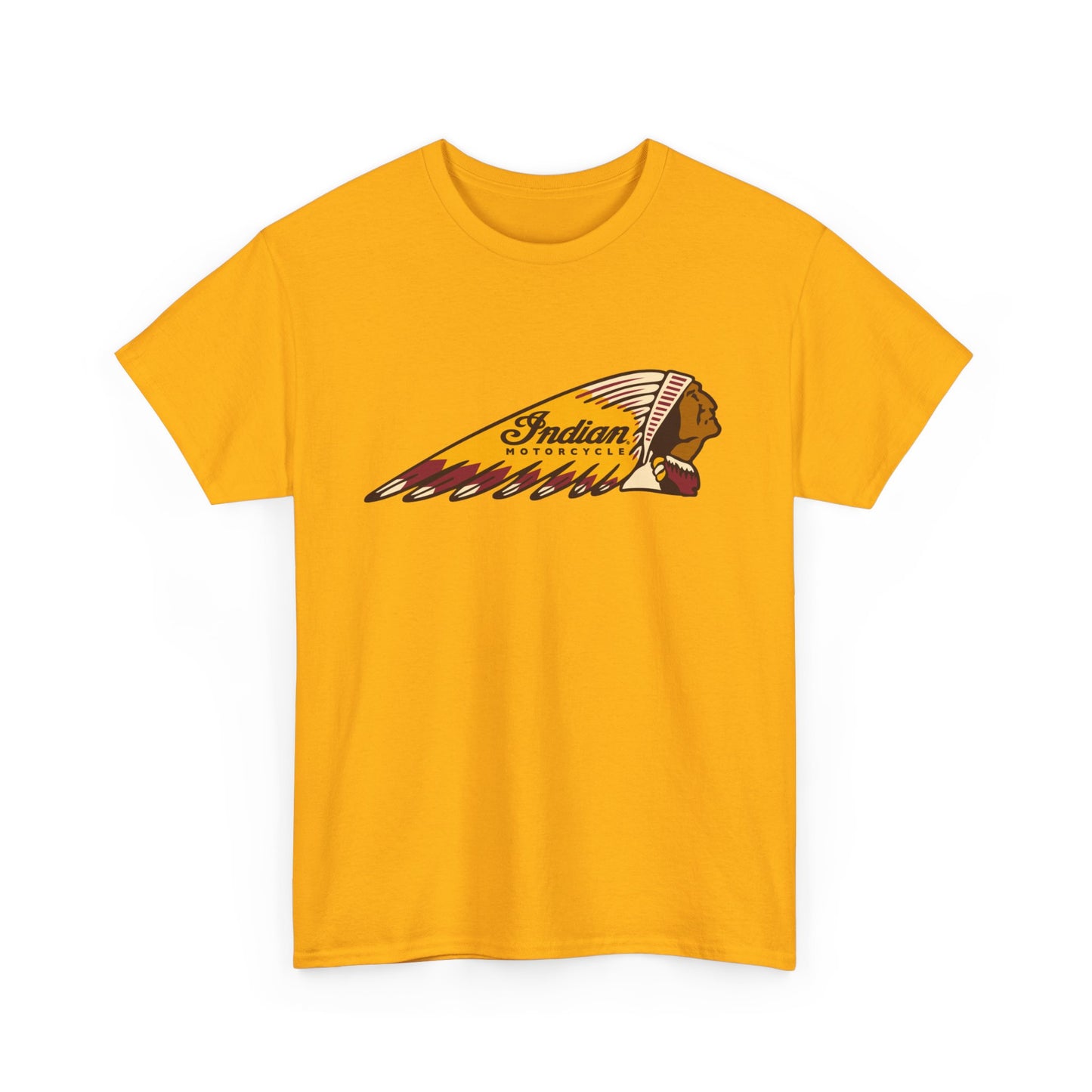 Indian Motorcycles Classic Tee - Gildan® 5000 Heavy Cotton™, Iconic Design, Perfect for Every Biker