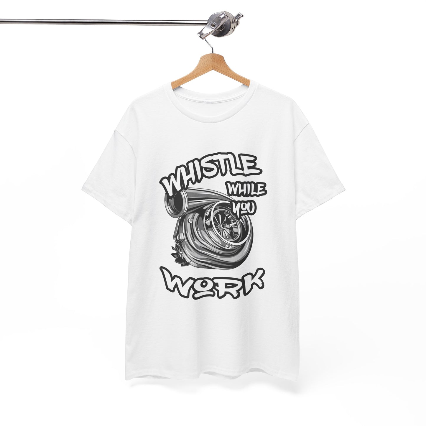 Whistle While You Work Trucker Tee - Gildan® 5000 Heavy Cotton™ Adult T-Shirt, Classic Fit & Durable Comfort