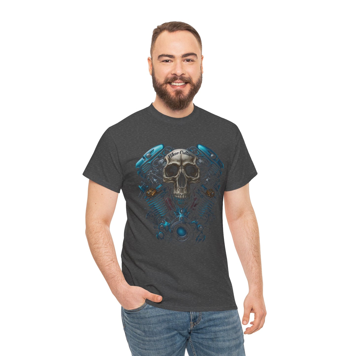 Biker Culture V-Twin Graphic Tee - Made with Midweight Fabric and Classic Fit