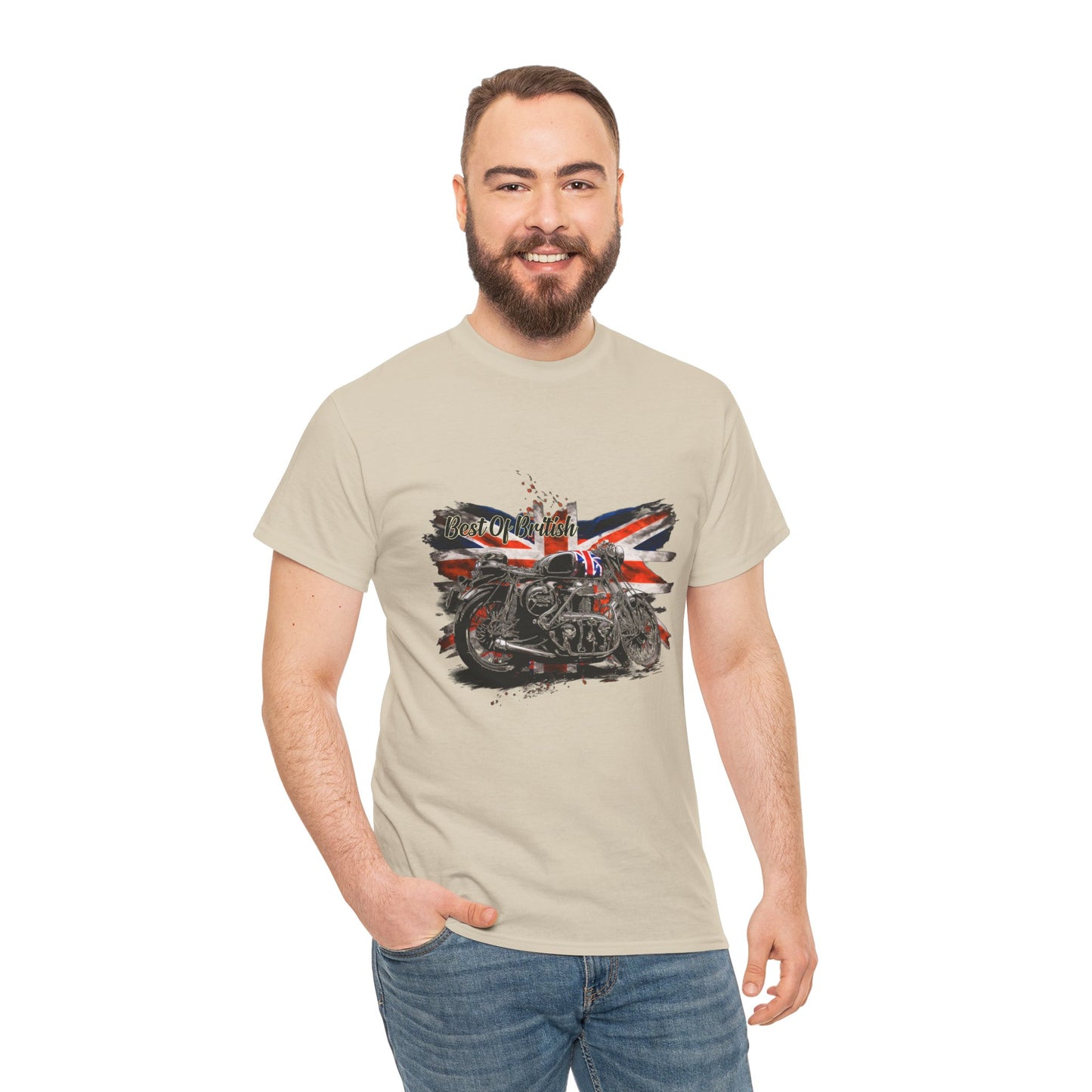 Classic Fit Best of British Biker Shirt - Double-Needle Hems