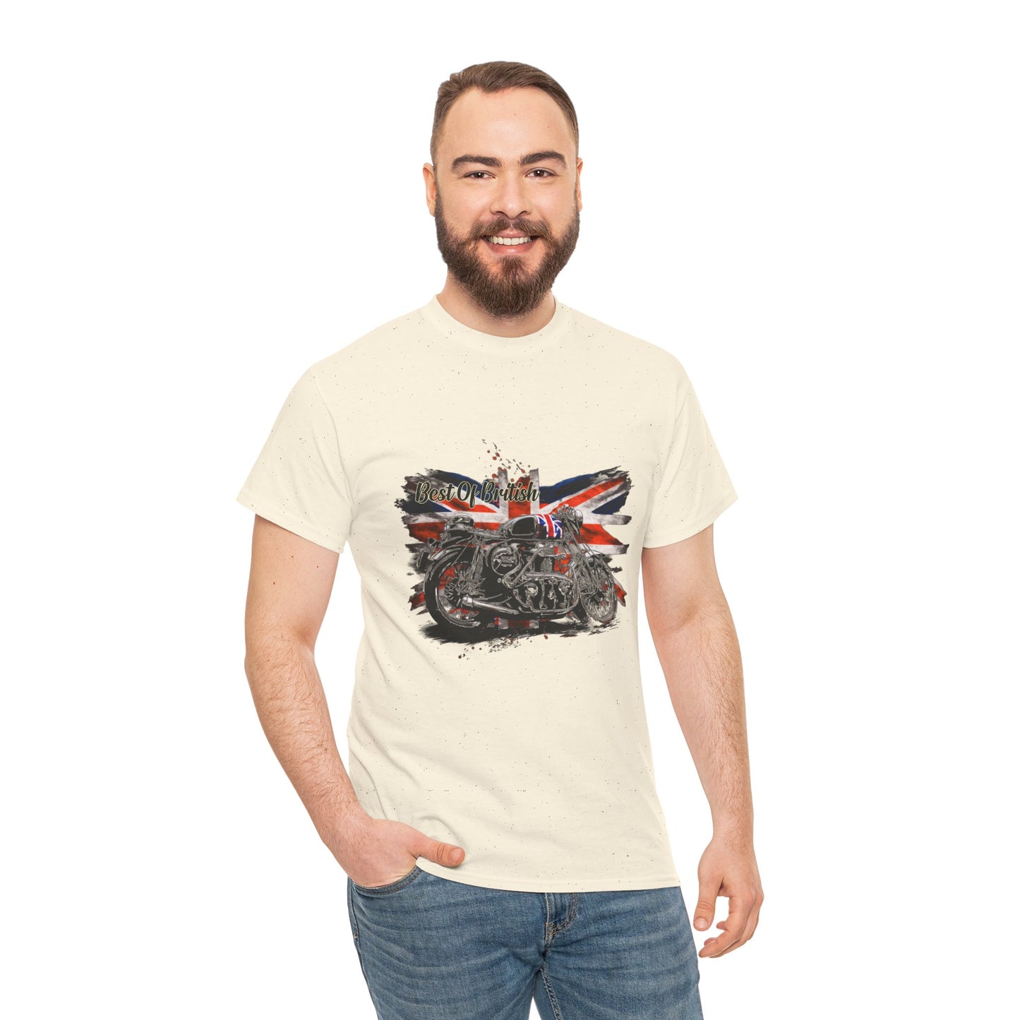 Classic Fit Best of British Biker Shirt - Double-Needle Hems