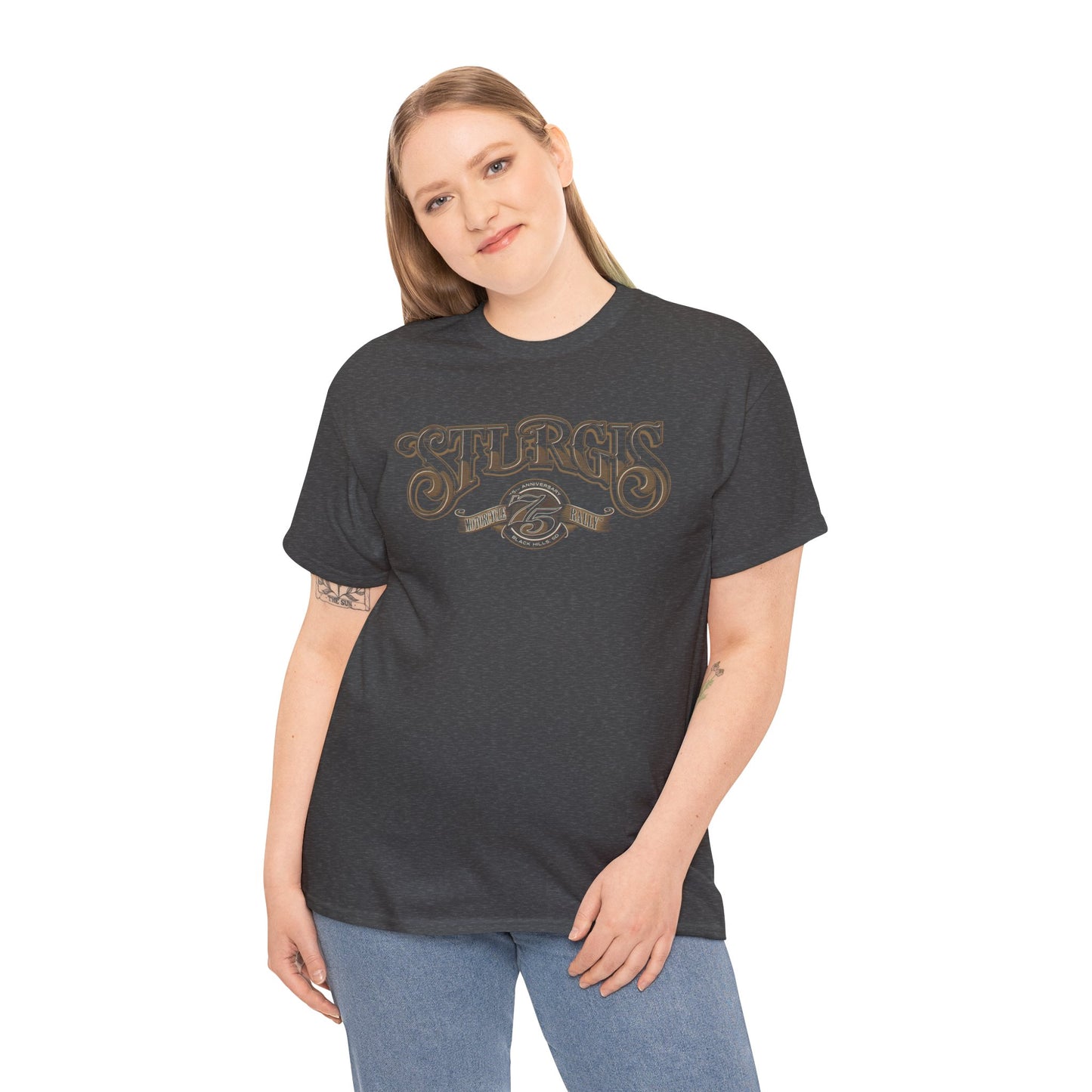 Sturgis 75th Tee - Gildan® 5000 Heavy Cotton™, Classic Midweight Fabric