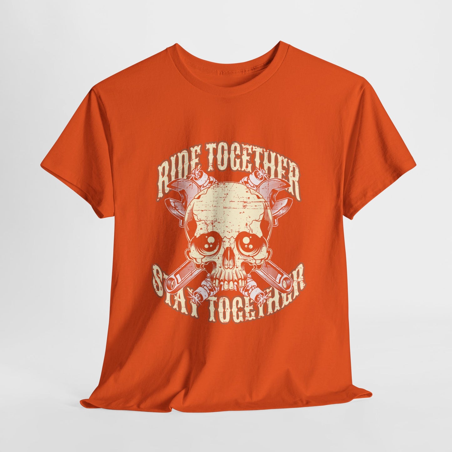 Ride Together, Stay Together T-Shirt | Gildan® 5000 Heavy Cotton™, Stylish and Classic Fit for True Bikers