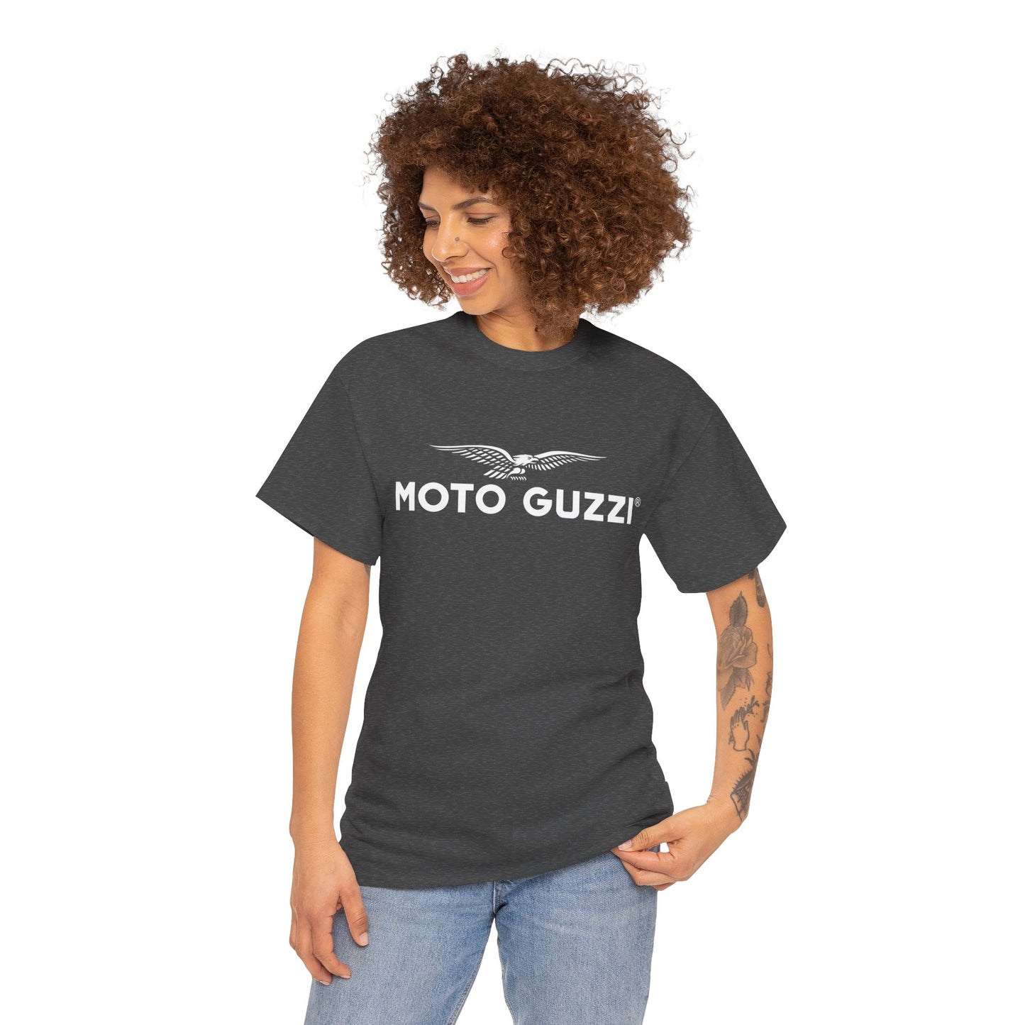 Moto Guzzi Heavy Cotton Logo Tee: Stylish, Durable, and Comfortable
