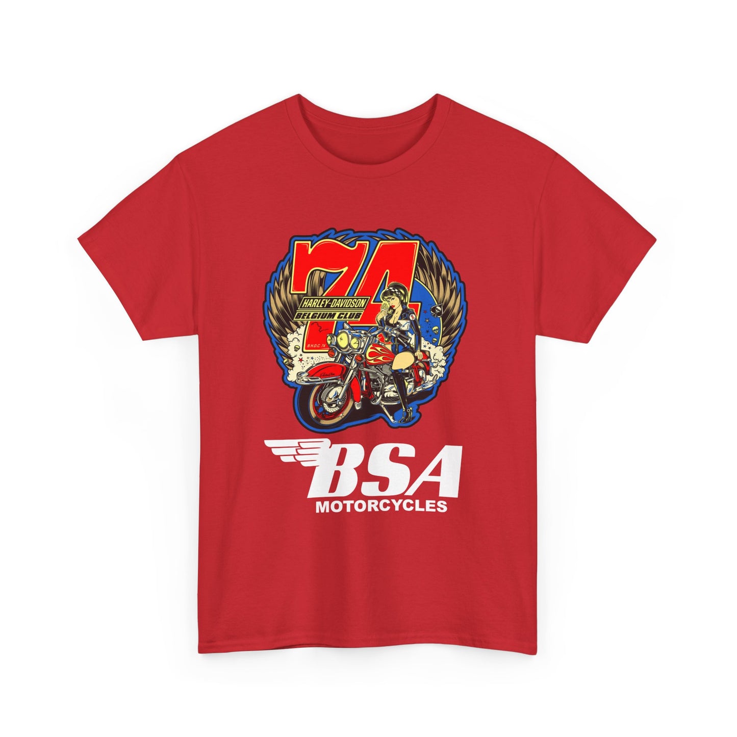 Harley Girl Biker T-Shirt - Gildan® 5000 Heavy Cotton™, Iconic Style for Female Riders