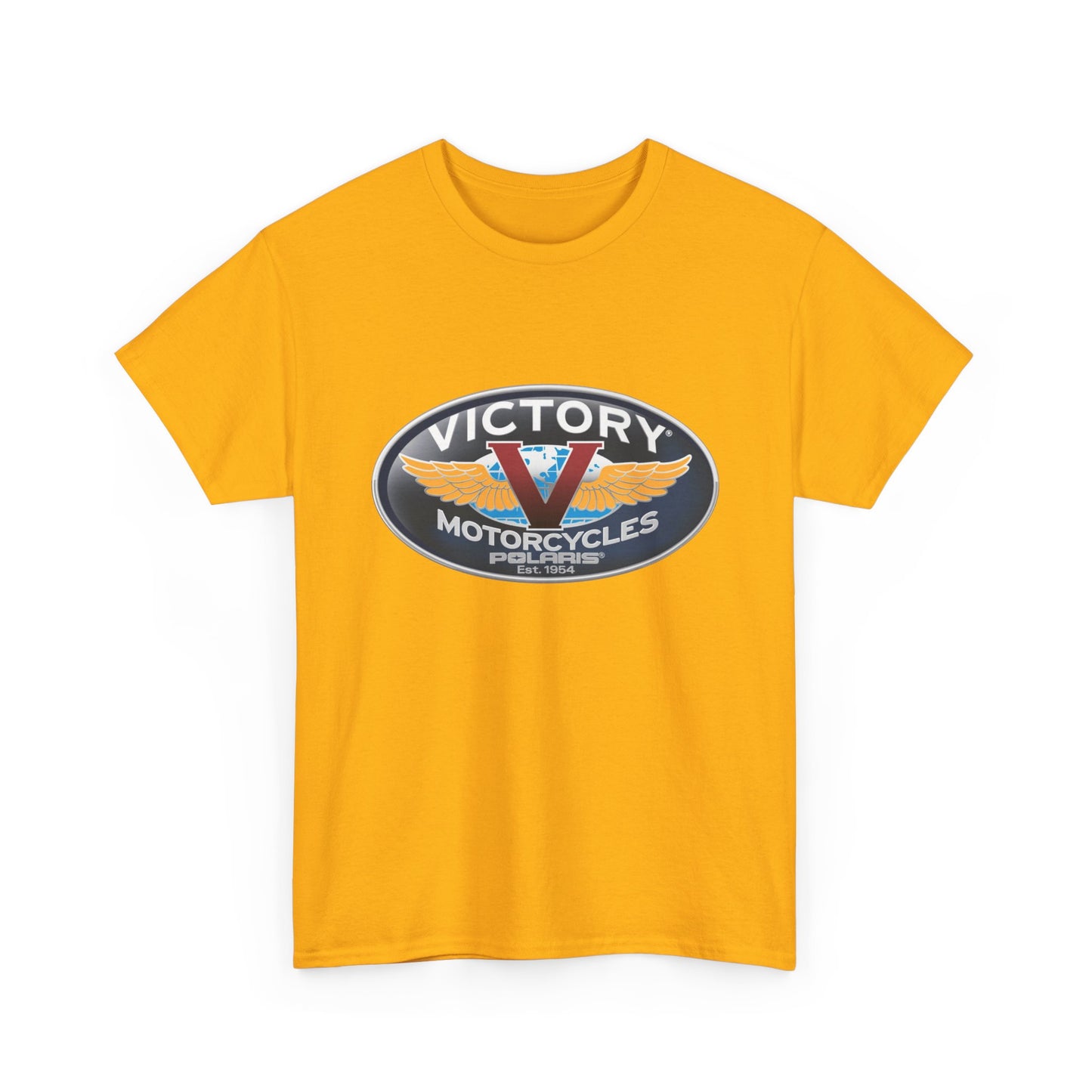 Victory Polaris Logo Tee - Gildan® 5000 Heavy Cotton™, Quality Fabric for the Modern Biker