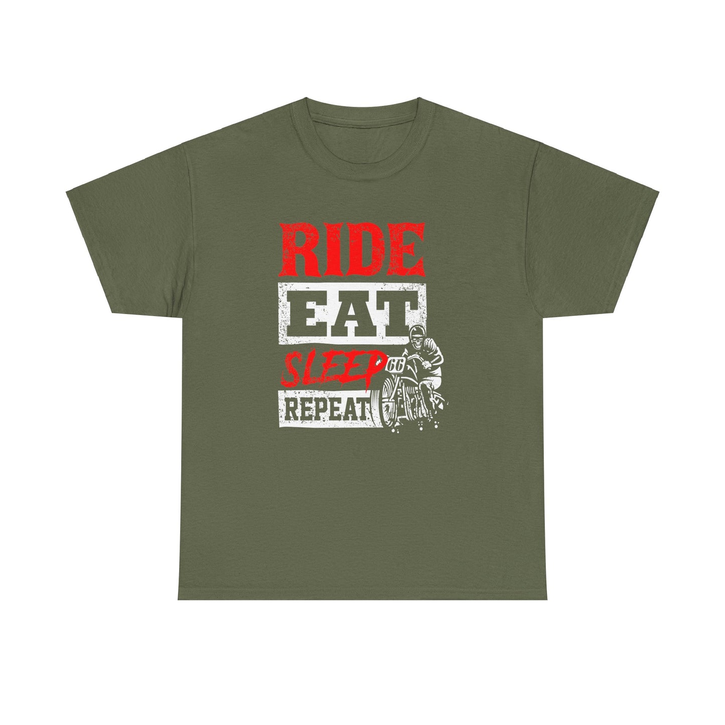 Ride, Eat, Sleep, Repeat Lifestyle Tee | Gildan® 5000 Heavy Cotton™ - Classic Comfort for Bikers