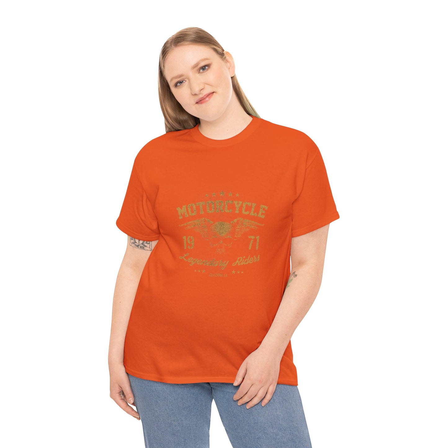 Classic Biker Vibes: Gildan® Heavy Cotton Motorcycle Legend 1971 Shirt