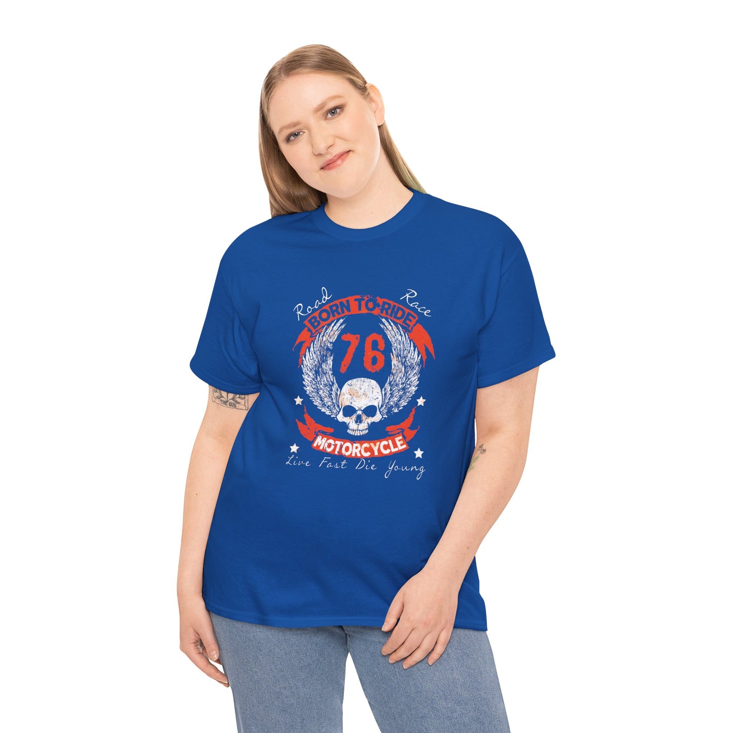 'Born To Ride' Durable, Midweight Comfort T-Shirt