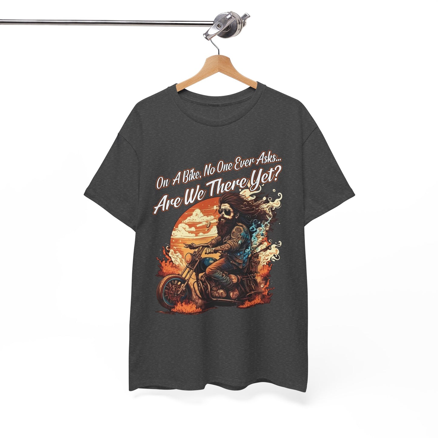 Heavy Cotton 'Are We There Yet?' Biker Tee - Classic Style for Road Warriors