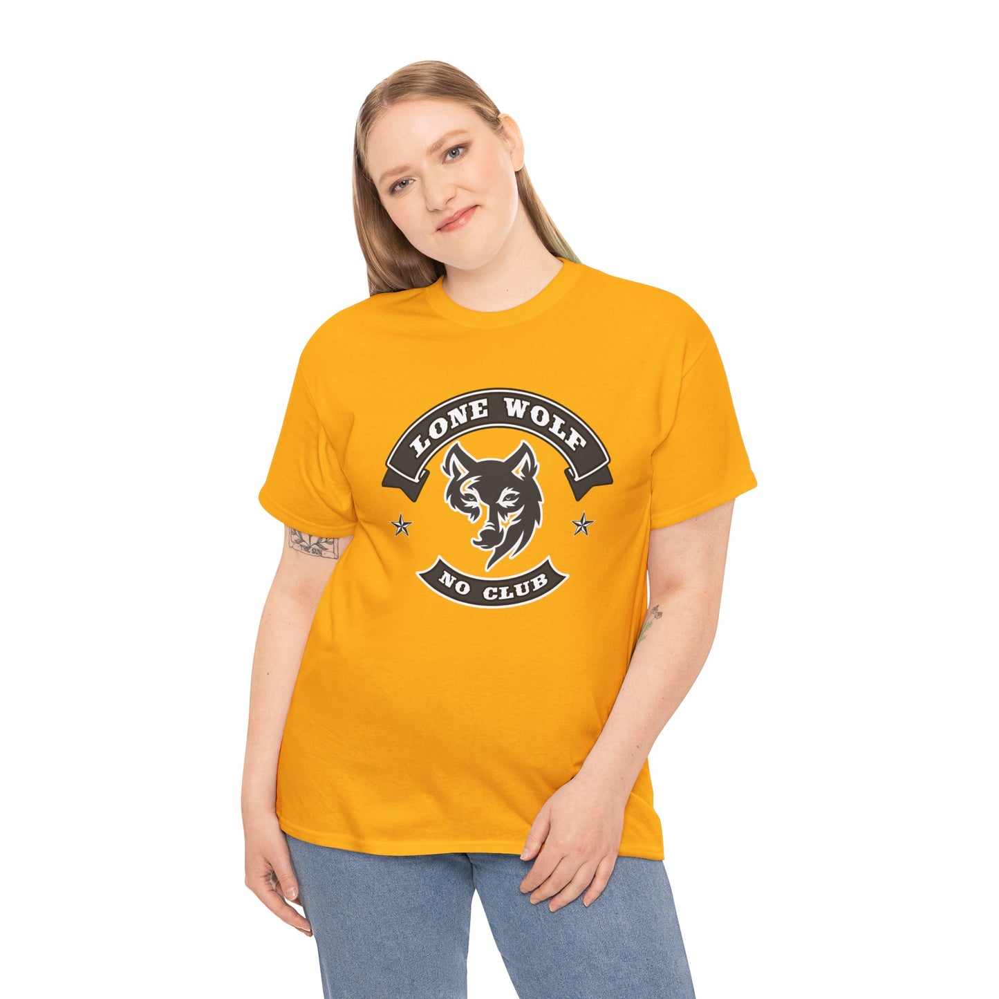 Lone Wolf Tee Shirt - Gildan® 5000 Heavy Cotton™, Classic Fit for the Independent Rider