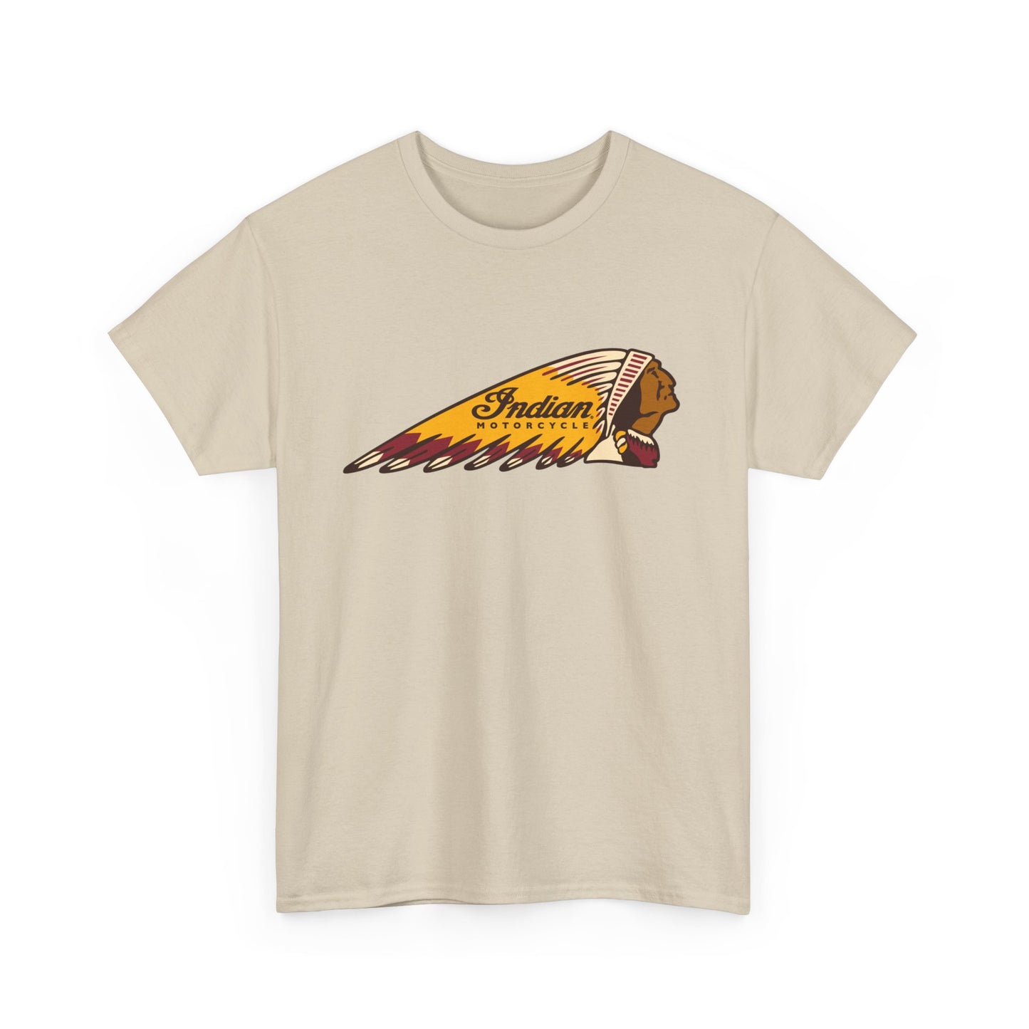 Indian Motorcycles Classic Tee - Gildan® 5000 Heavy Cotton™, Iconic Design, Perfect for Every Biker
