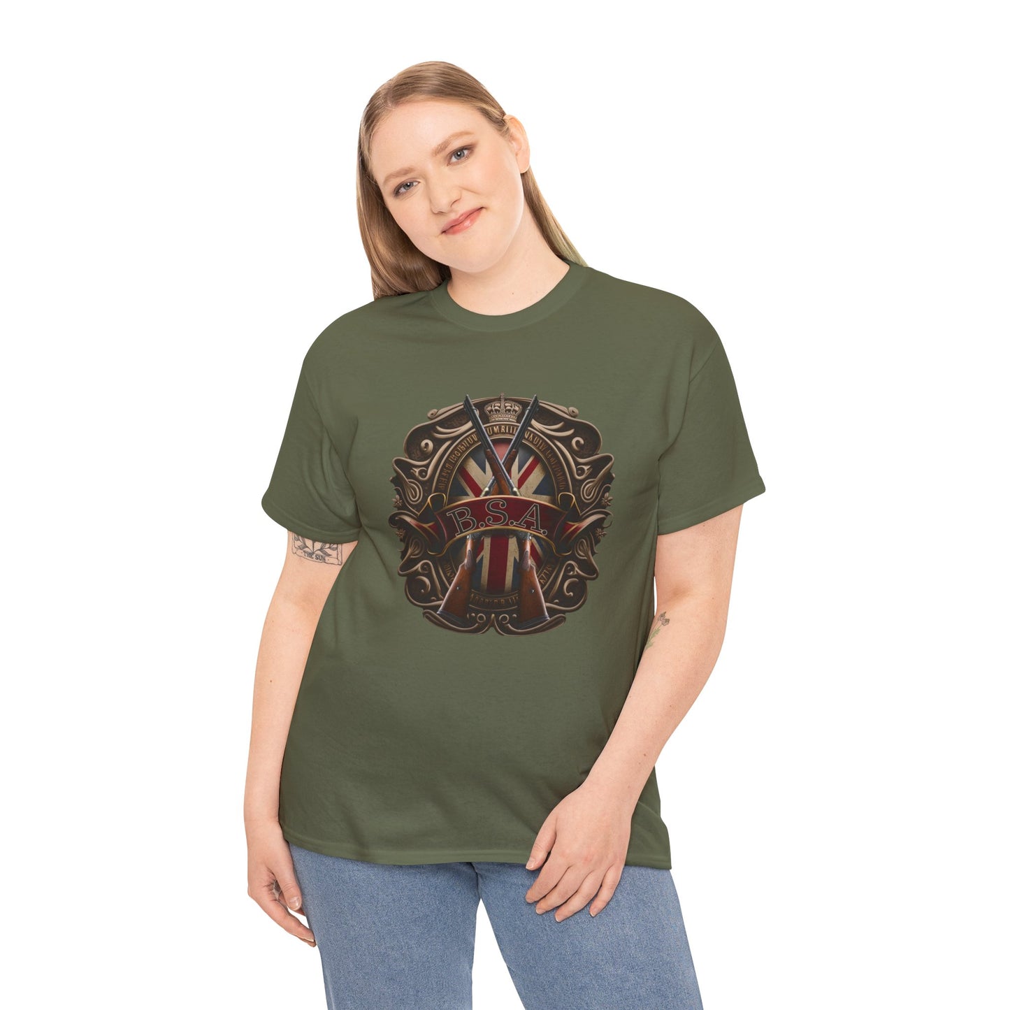 Classic BSA Motorcycles T-Shirt - Gildan® 5000 Heavy Cotton™, Perfect for Riders & Collectors