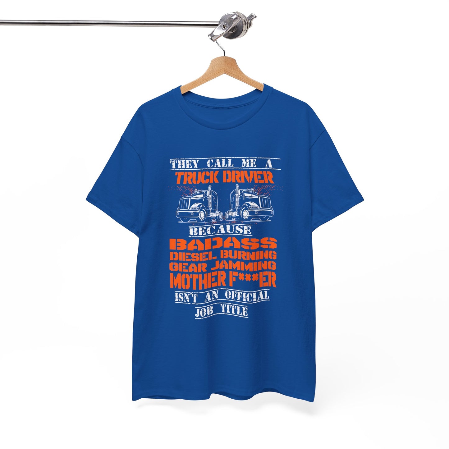 Bad Ass Trucker Tee - Gildan® 5000 Heavy Cotton™ Adult T-Shirt, Tough Design & Classic Fit