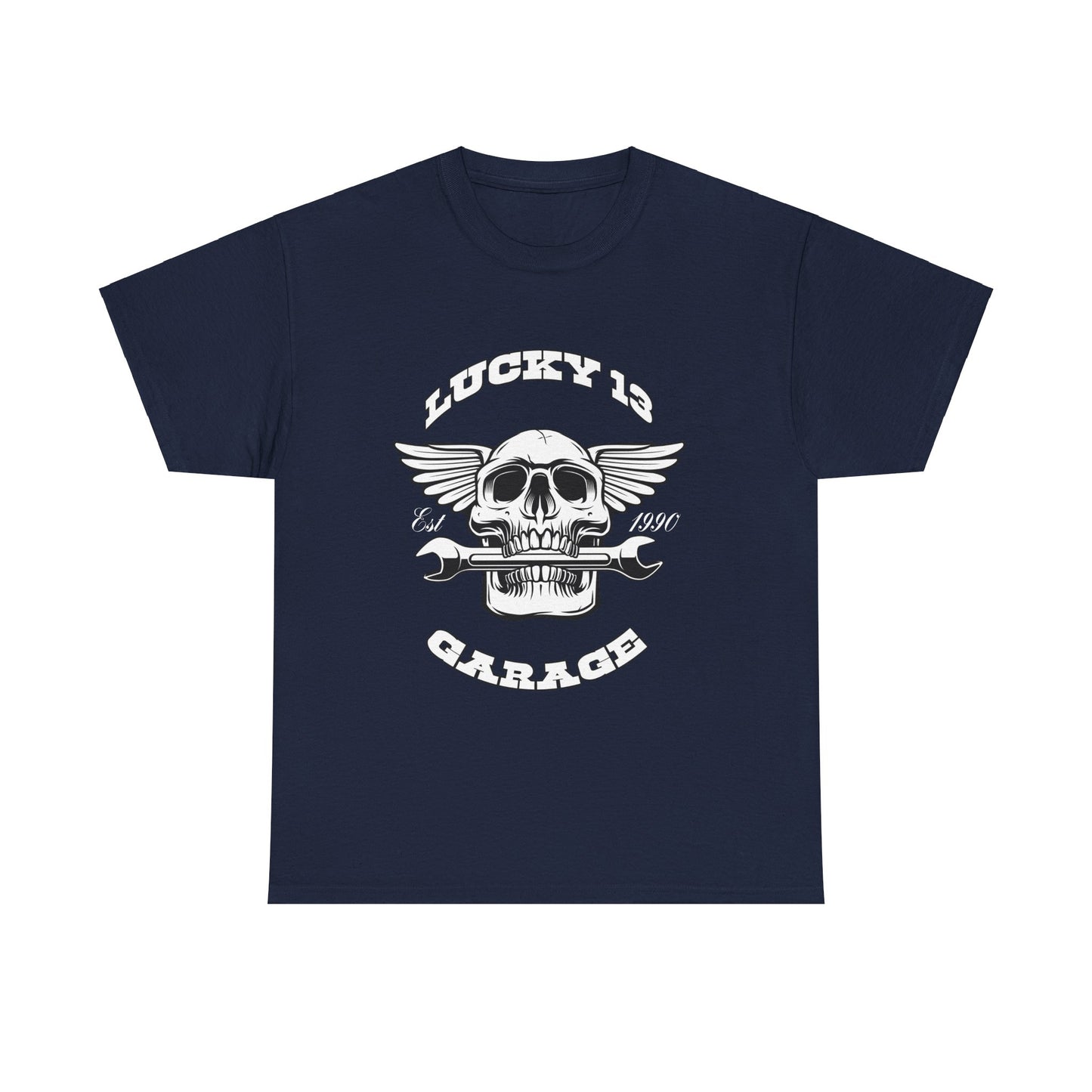 Lucky 13 Motorcycle Tee - Gildan® 5000 Heavy Cotton™, Iconic Design, Midweight Fabric for Everyday Wear
