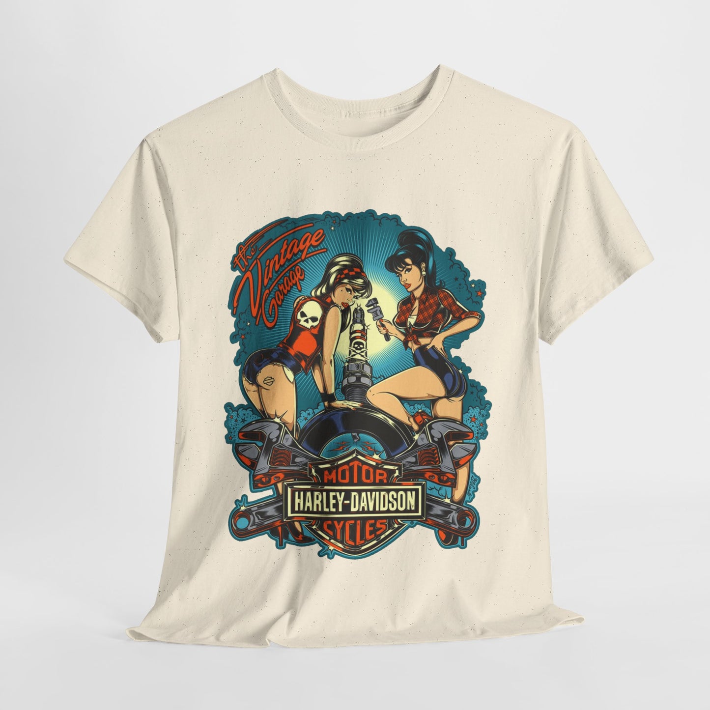 Harley Davidson T-Shirt | Gildan® 5000 Heavy Cotton™, Classic Fit, Timeless Biker Style