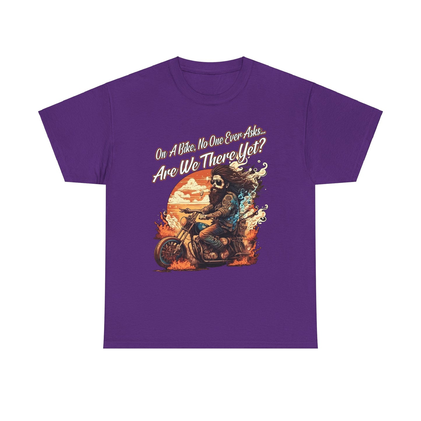 Heavy Cotton 'Are We There Yet?' Biker Tee - Classic Style for Road Warriors