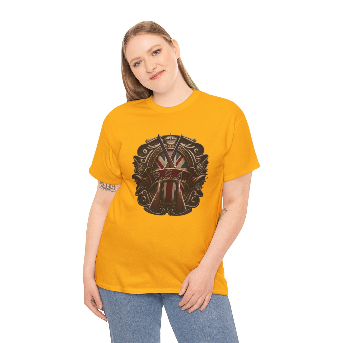 Classic BSA Motorcycles T-Shirt - Gildan® 5000 Heavy Cotton™, Perfect for Riders & Collectors