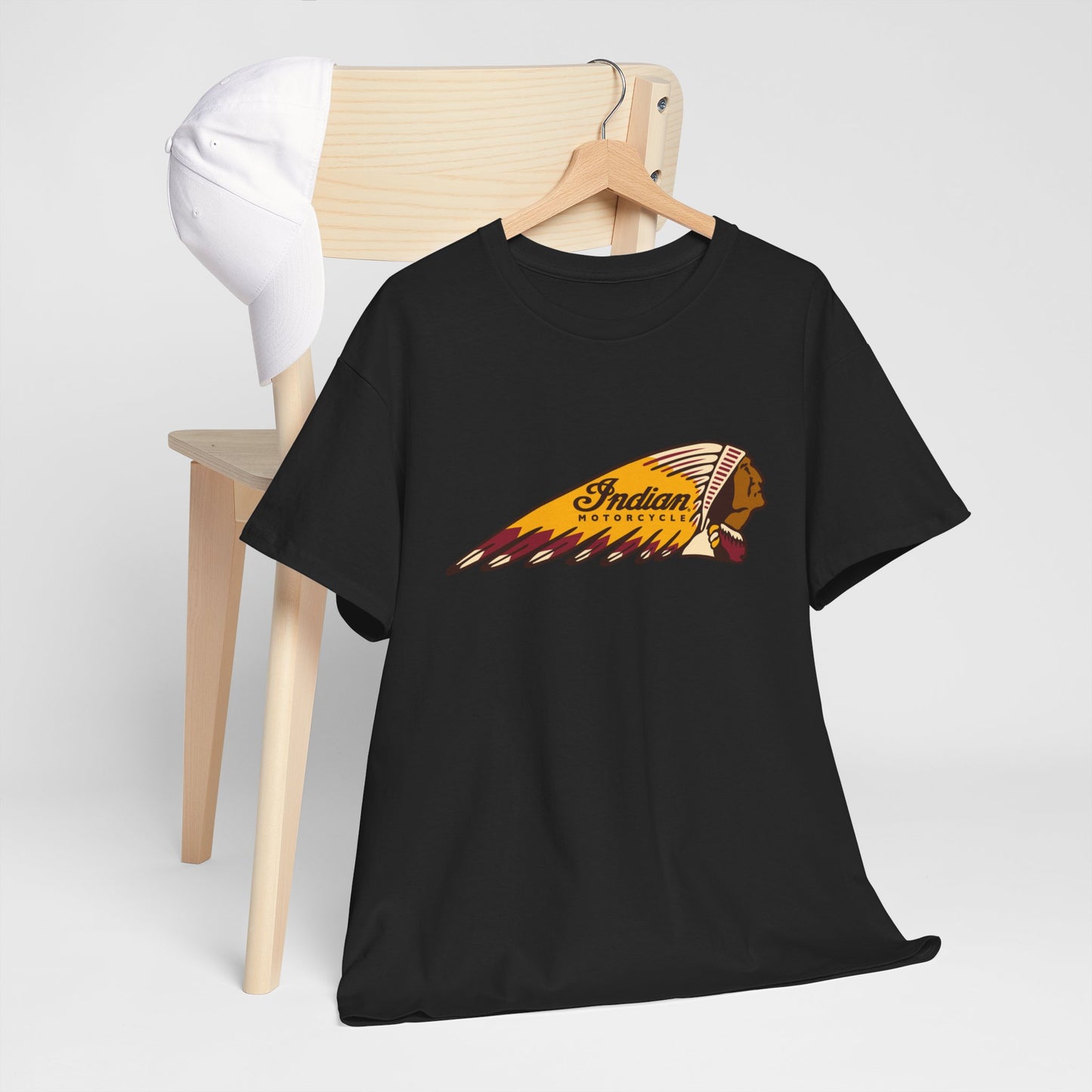 Indian Motorcycles Classic Tee - Gildan® 5000 Heavy Cotton™, Iconic Design, Perfect for Every Biker