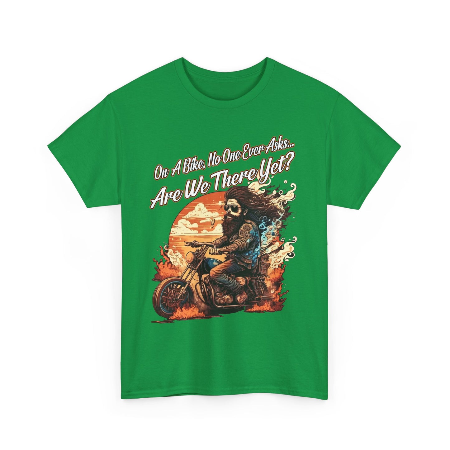 Heavy Cotton 'Are We There Yet?' Biker Tee - Classic Style for Road Warriors