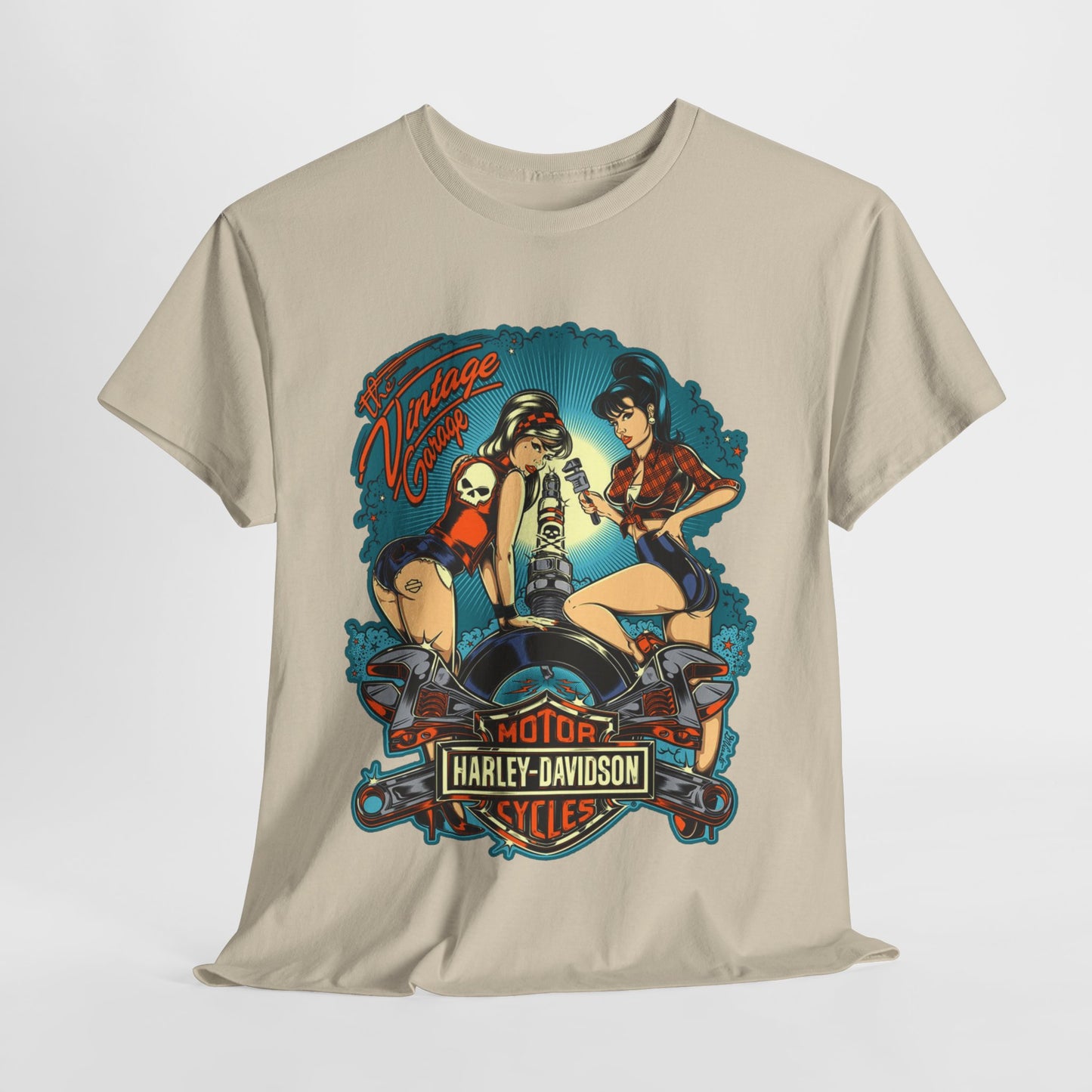 Harley Davidson T-Shirt | Gildan® 5000 Heavy Cotton™, Classic Fit, Timeless Biker Style
