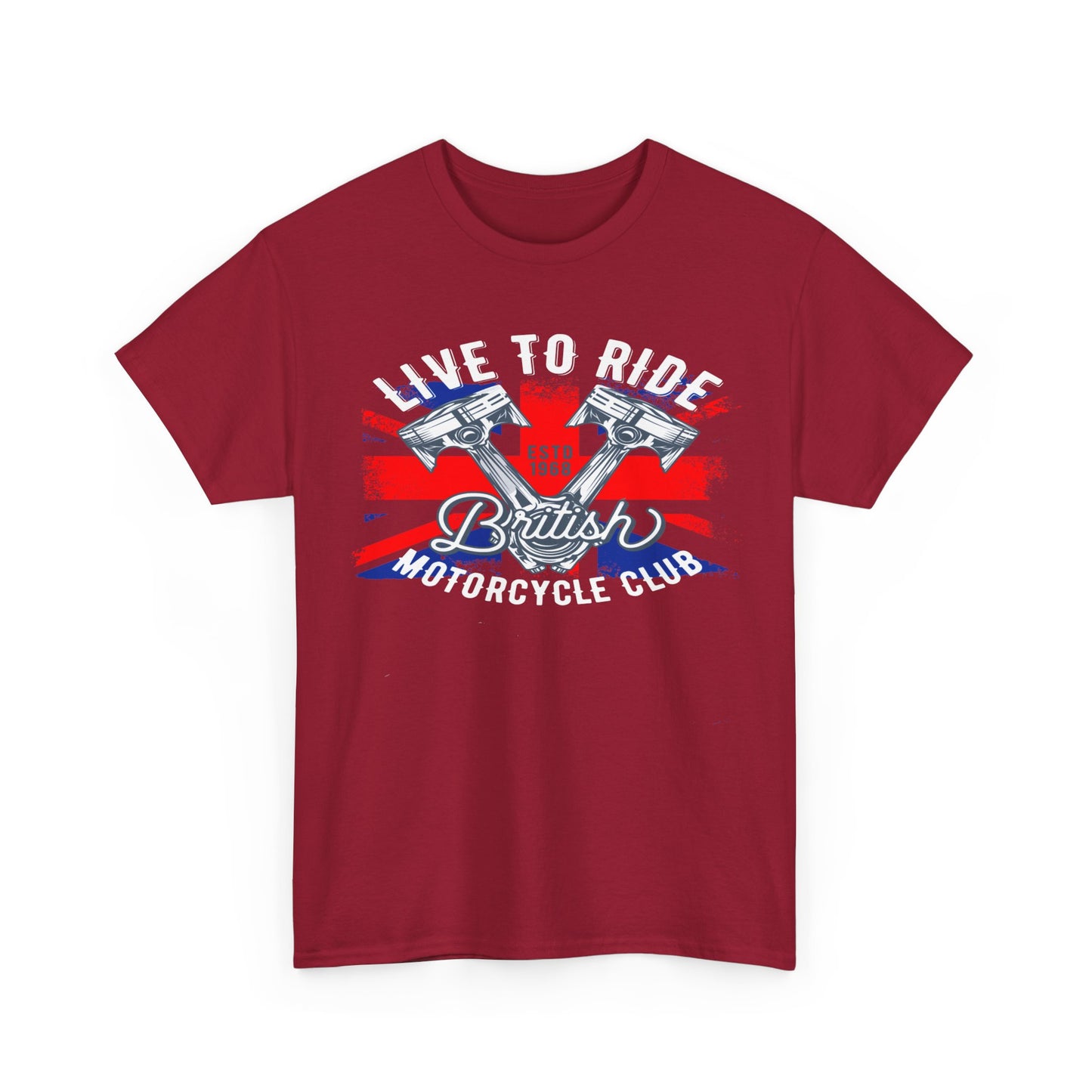 Live To Ride T-Shirt | Gildan® 5000 Heavy Cotton™ - Edgy Biker Style with Classic Fit