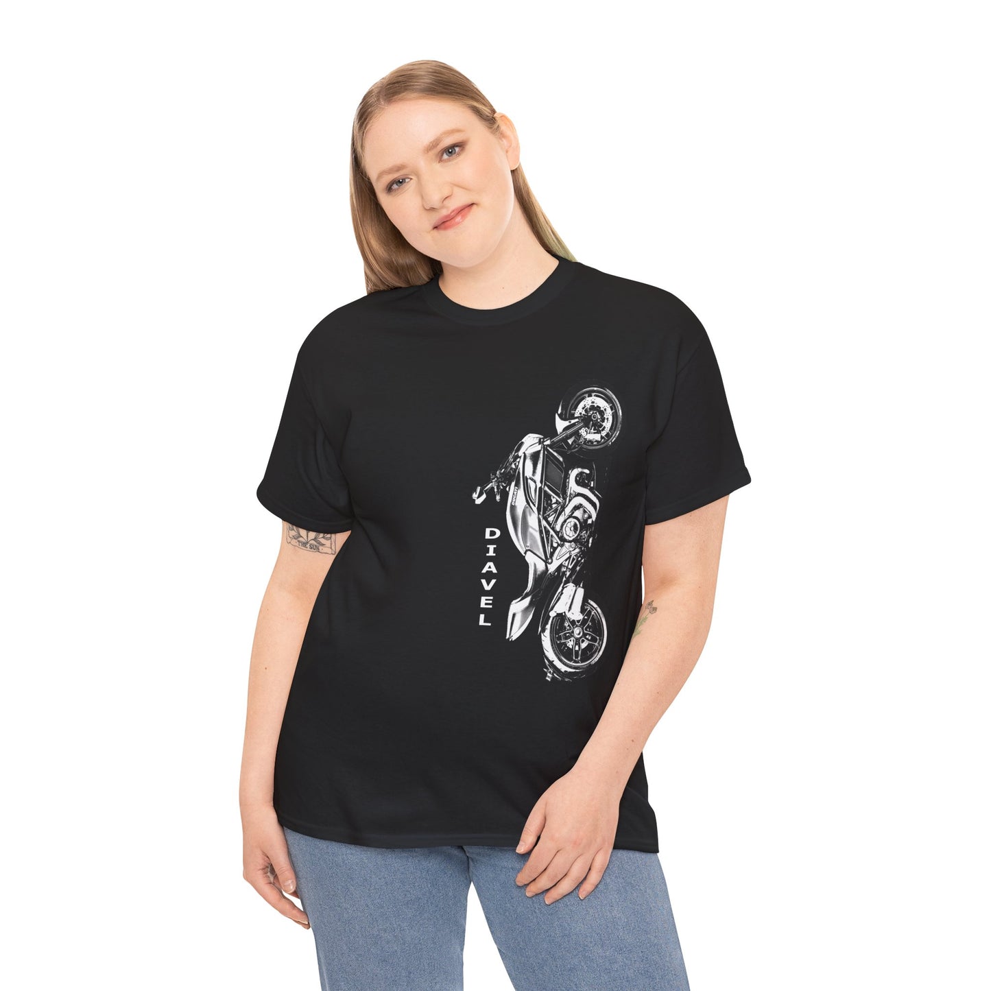 Ducati Diavel Biker T-Shirt | Gildan® 5000 Heavy Cotton™ - Rugged Style, Classic Fit for Motorcycle Lovers