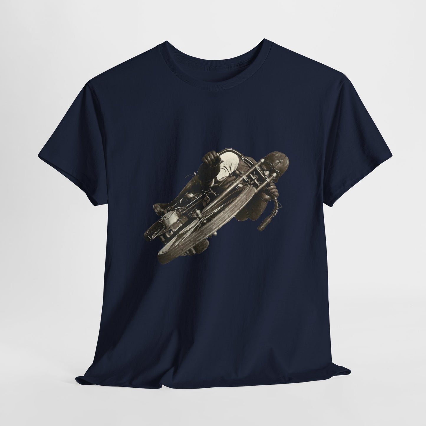 Stay Timeless with Leaning Hard Vintage Biker T-Shirt on Gildan 5000