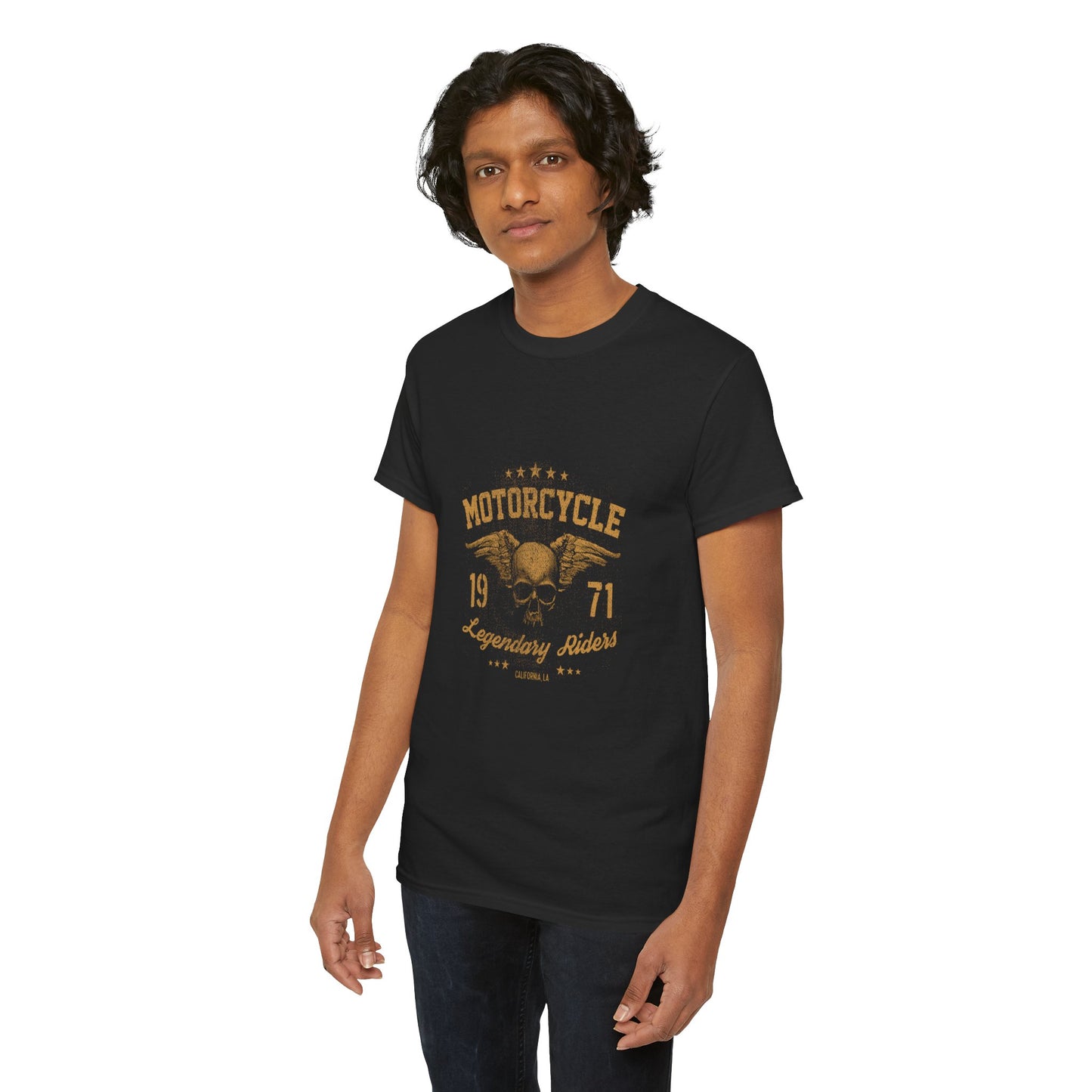 Classic Biker Vibes: Gildan® Heavy Cotton Motorcycle Legend 1971 Shirt