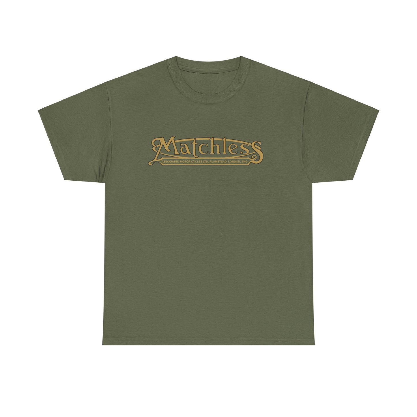 Elegant Rib Collar Matchless Motorcycles Logo T-shirt