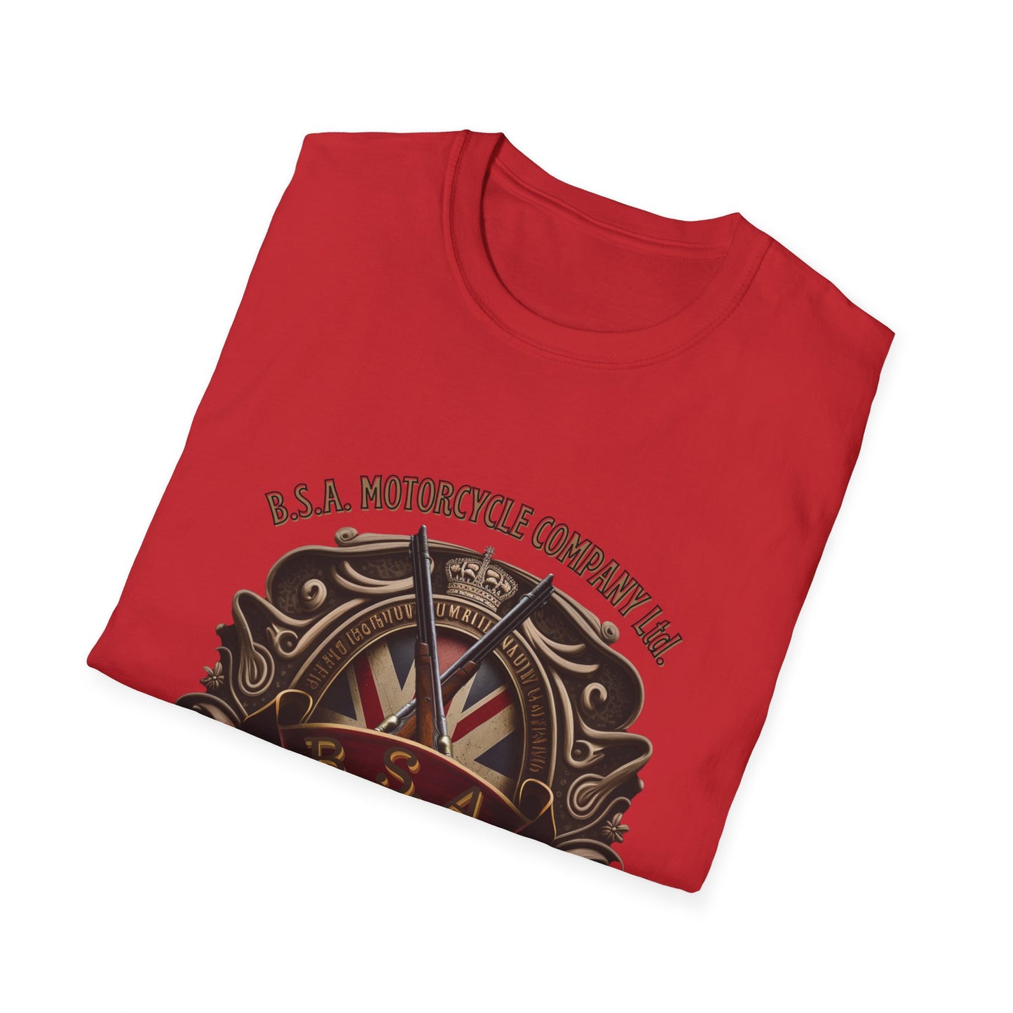 BSA Motorcycle Company Heritage Tee - Gildan® 5000 Heavy Cotton™, Classic Comfort for Enthusiasts