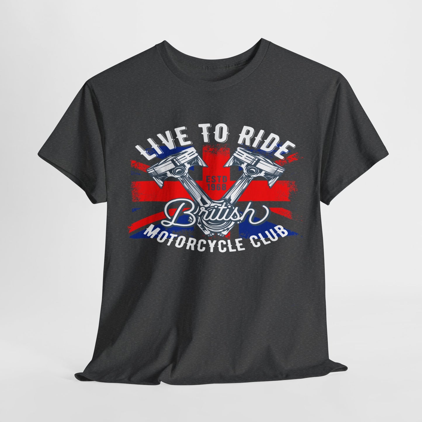 Live To Ride T-Shirt | Gildan® 5000 Heavy Cotton™ - Edgy Biker Style with Classic Fit