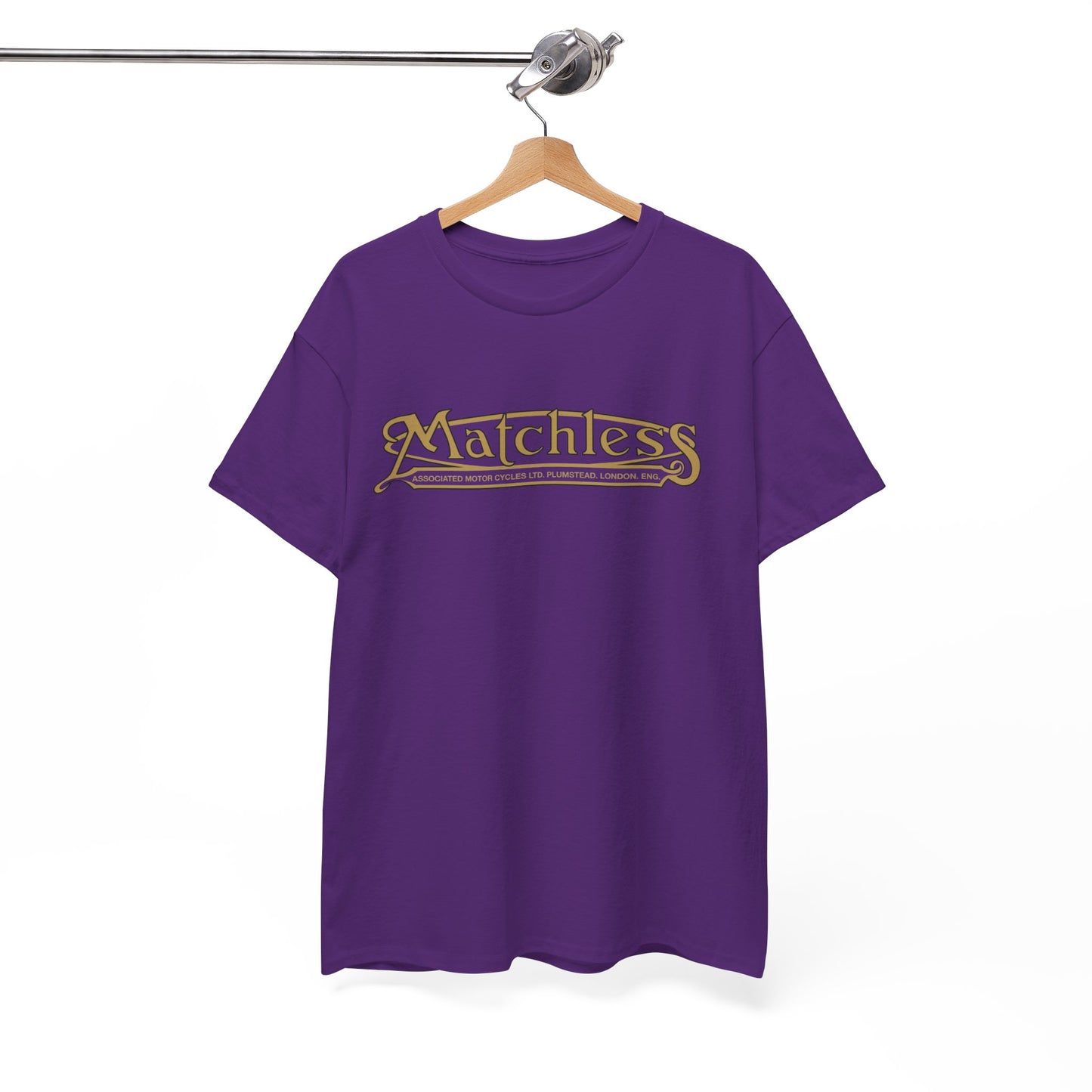Elegant Rib Collar Matchless Motorcycles Logo T-shirt