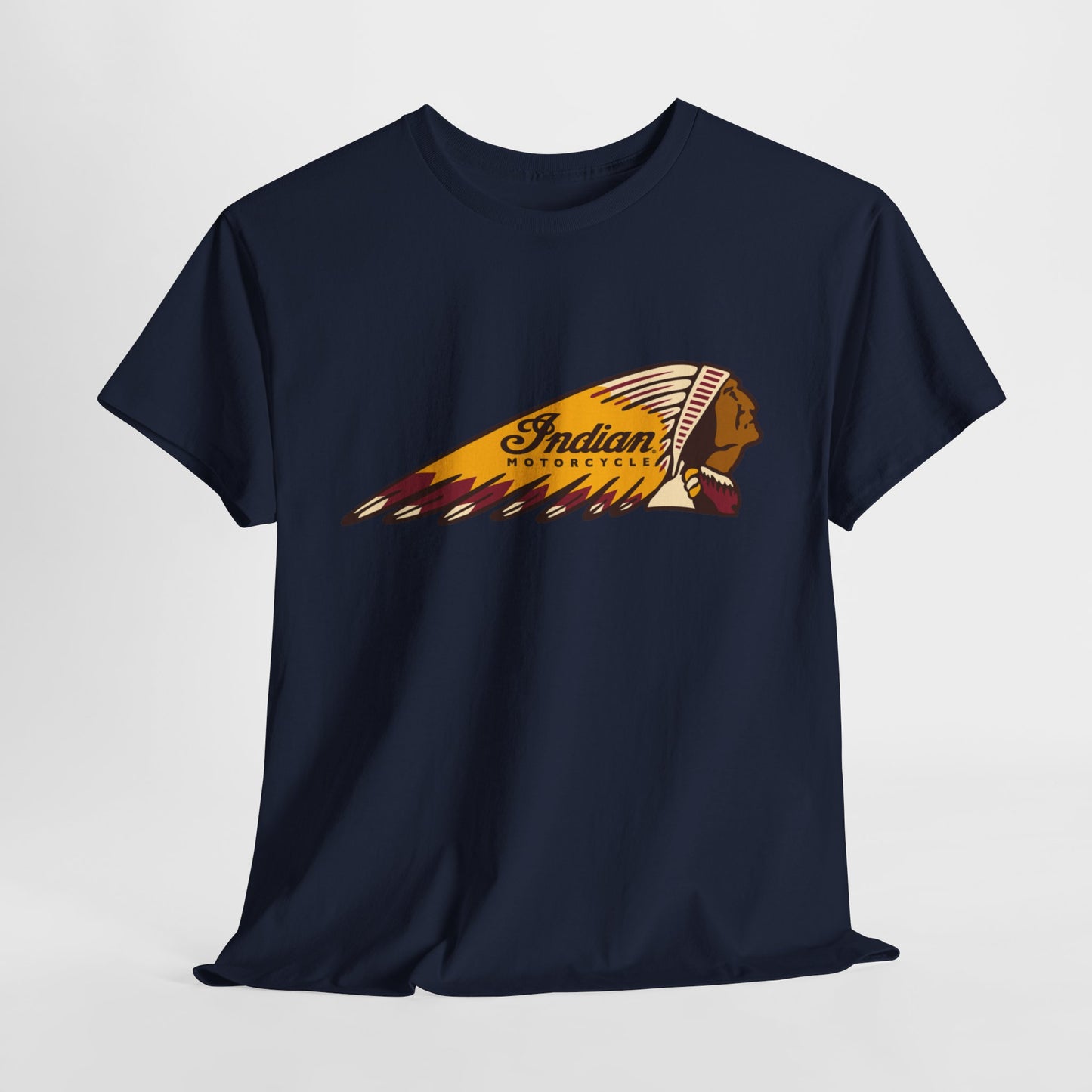 Indian Motorcycles Classic Tee - Gildan® 5000 Heavy Cotton™, Iconic Design, Perfect for Every Biker