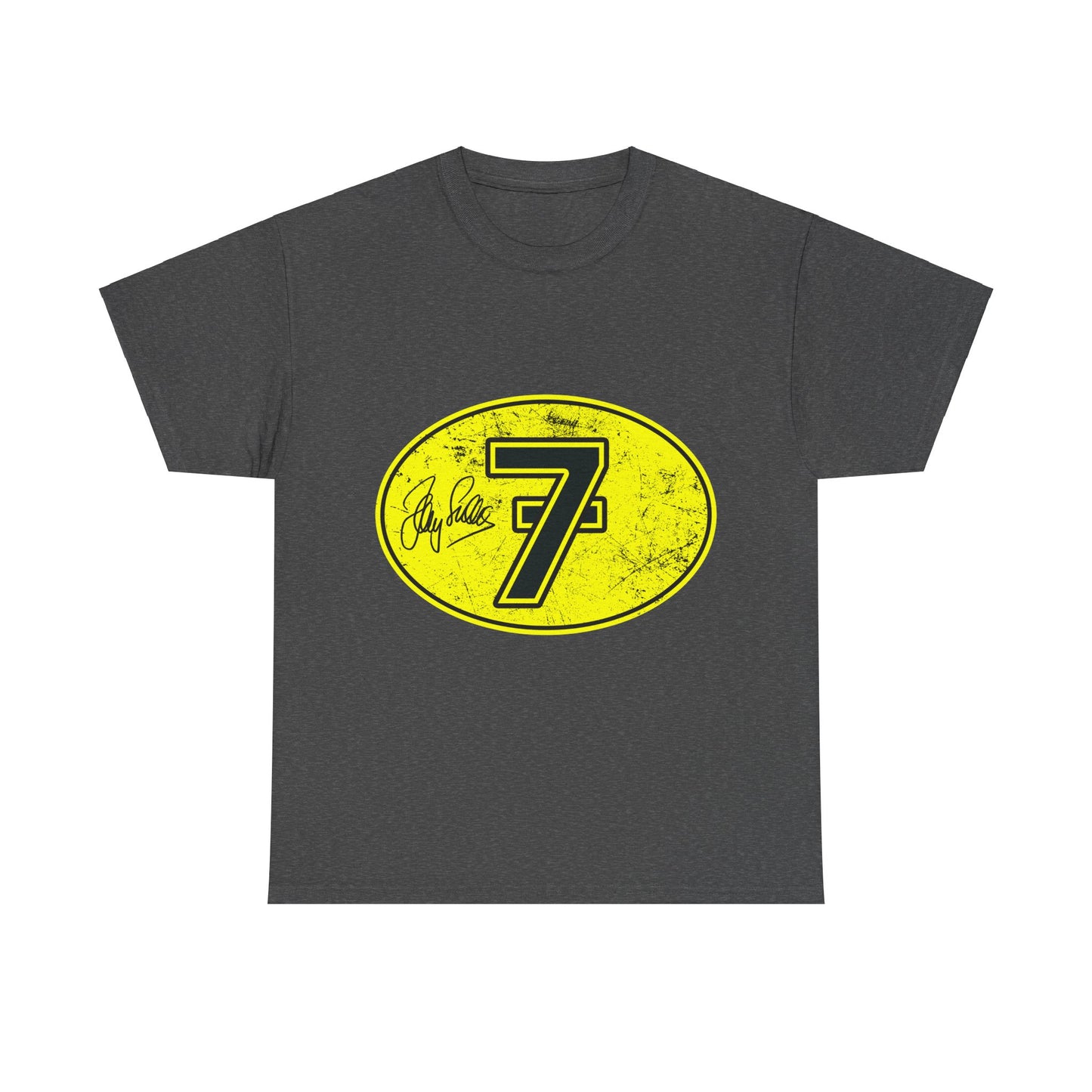 Barry Sheene No. 7 Tee | Gildan® 5000 Heavy Cotton™, Ideal for Motorcycle Enthusiasts