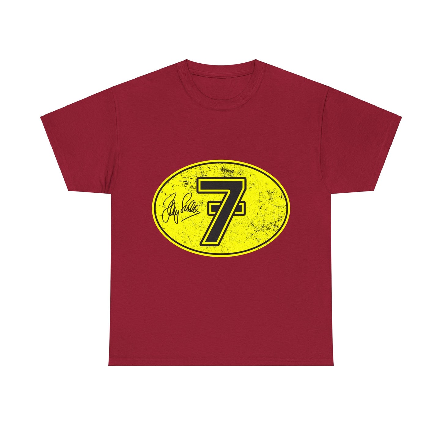 Barry Sheene No. 7 Tee | Gildan® 5000 Heavy Cotton™, Ideal for Motorcycle Enthusiasts