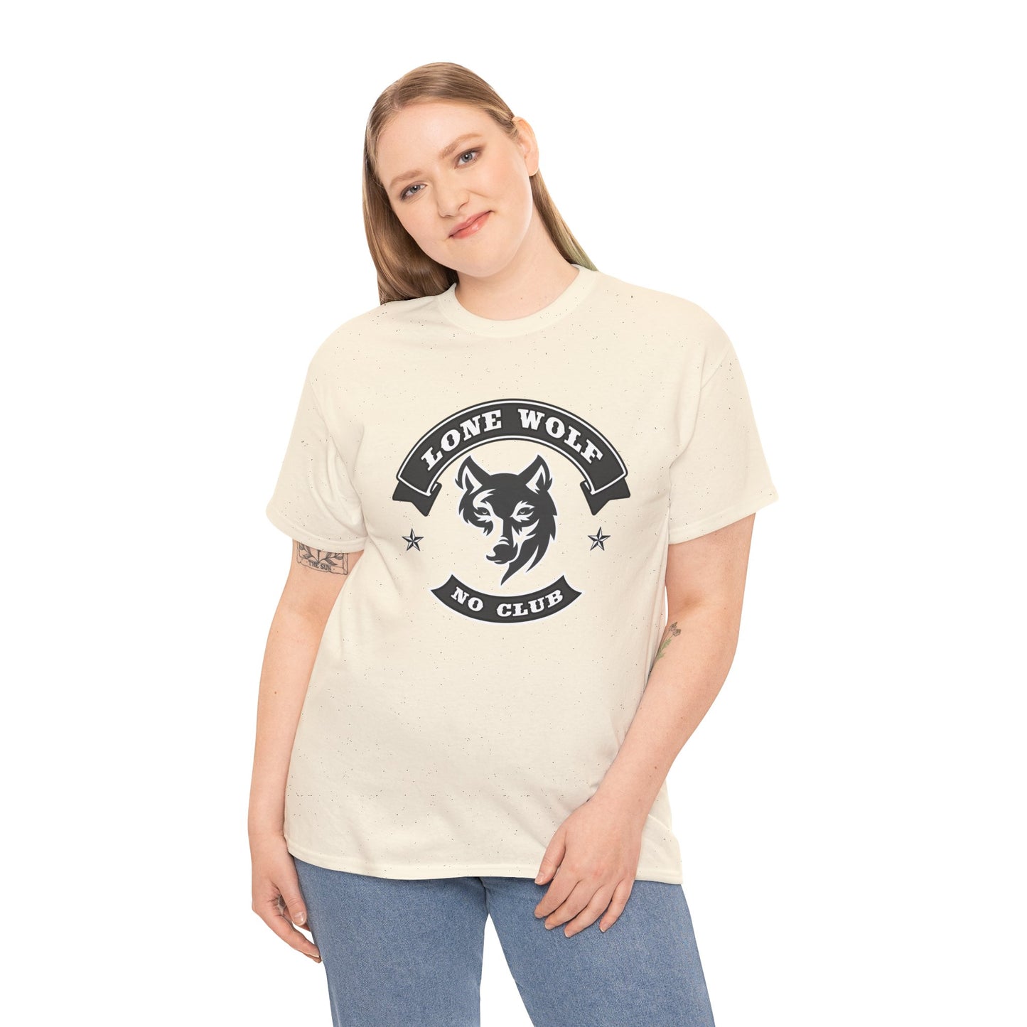 Lone Wolf Tee Shirt - Gildan® 5000 Heavy Cotton™, Classic Fit for the Independent Rider