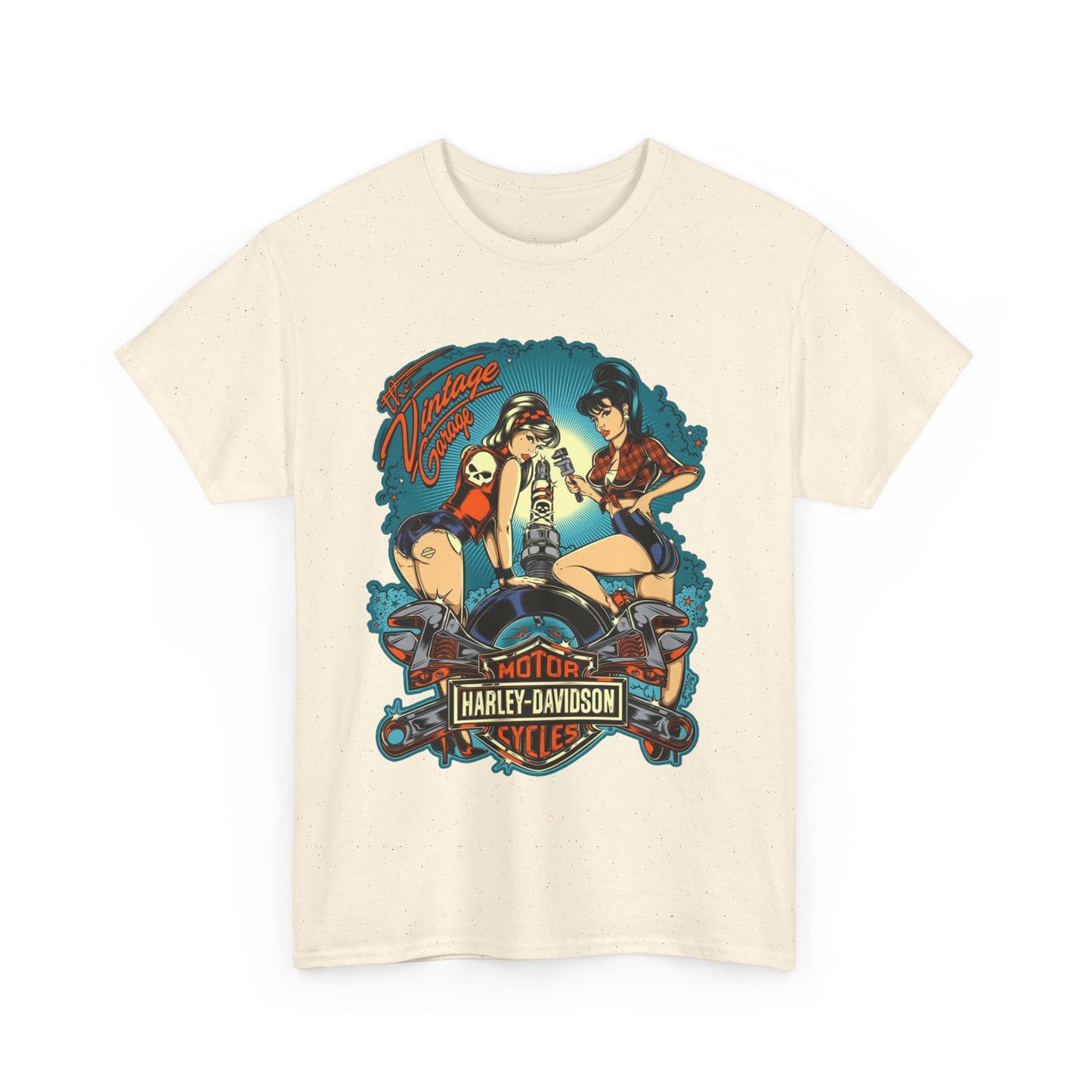 Harley Davidson T-Shirt | Gildan® 5000 Heavy Cotton™, Classic Fit, Timeless Biker Style