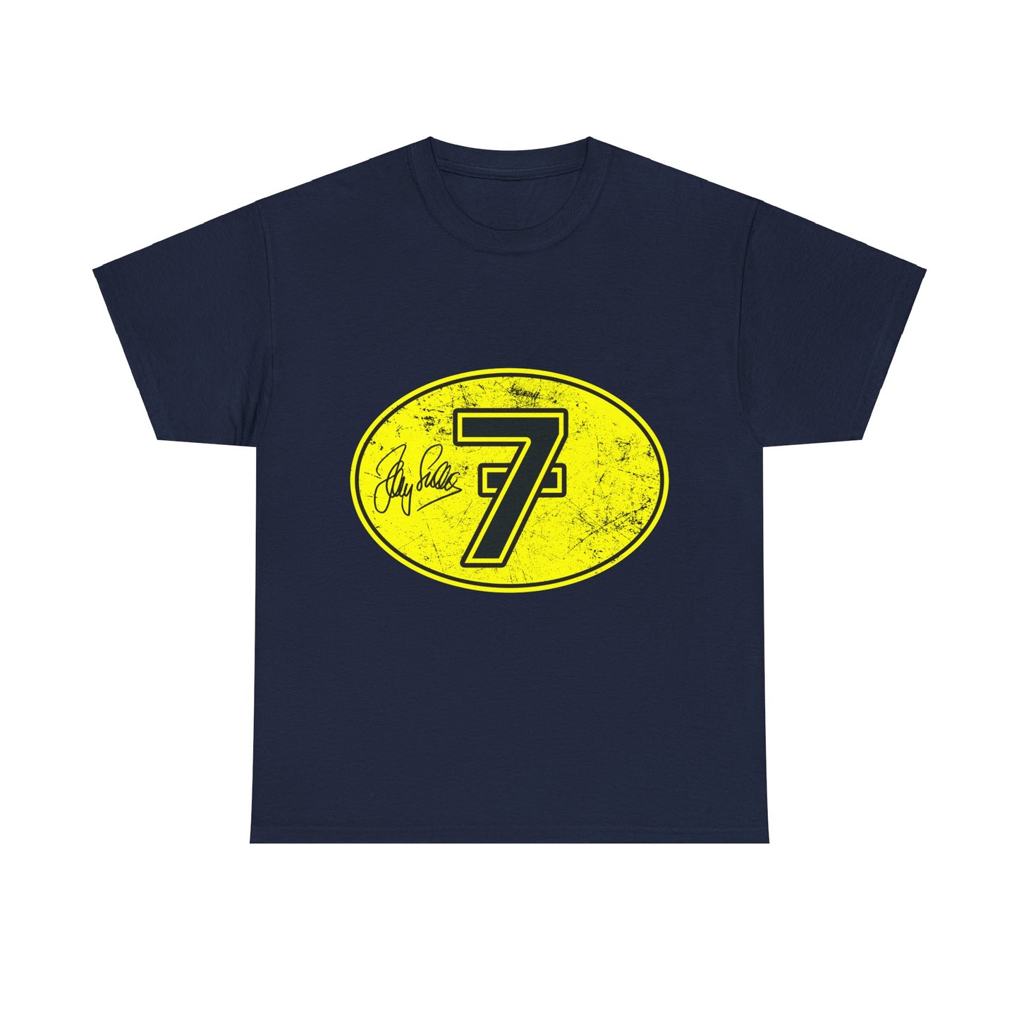 Barry Sheene No. 7 Tee | Gildan® 5000 Heavy Cotton™, Ideal for Motorcycle Enthusiasts