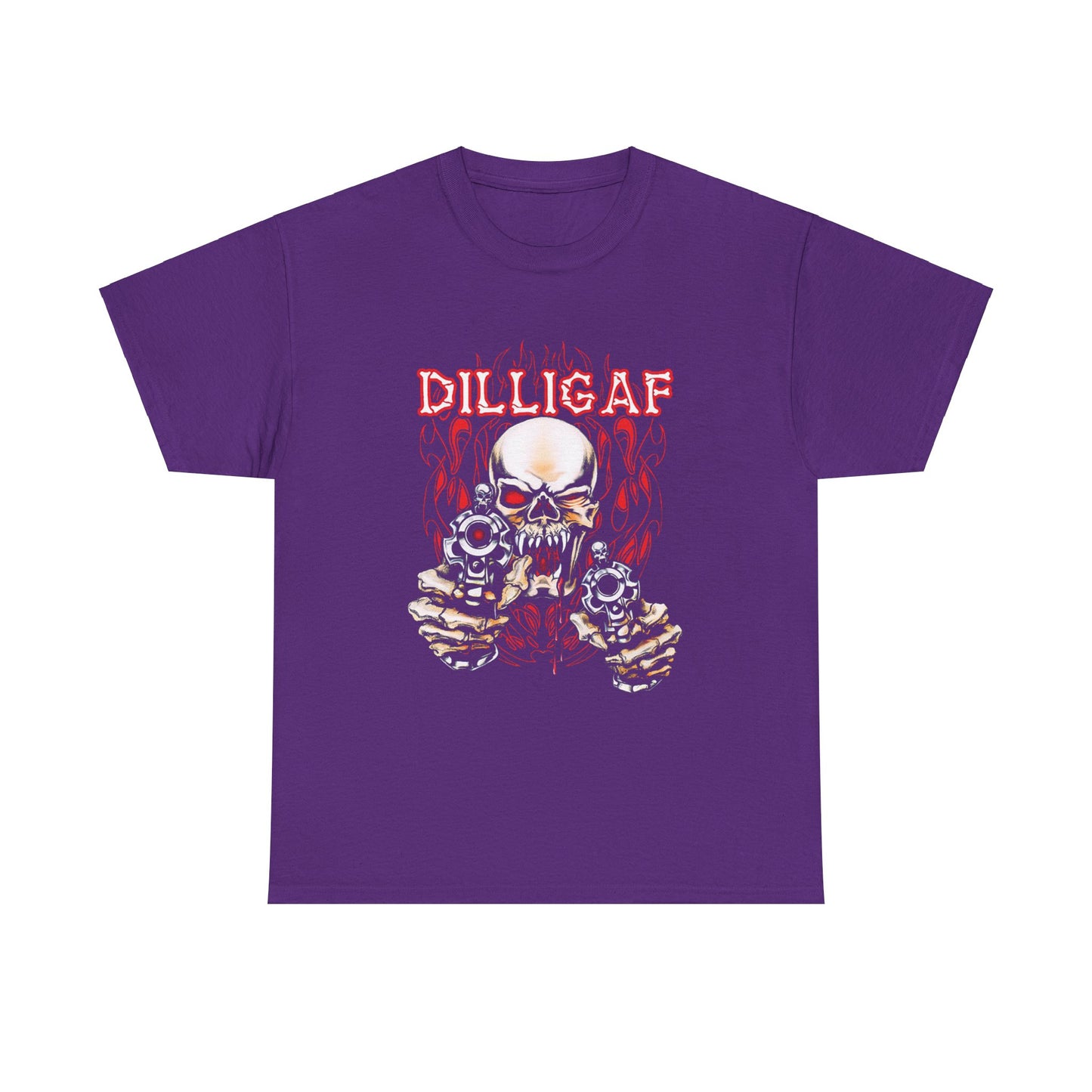 Edgy and Bold: DILLIGAF T-Shirt - Gildan® 5000 Heavy Cotton™, Built for Bikers