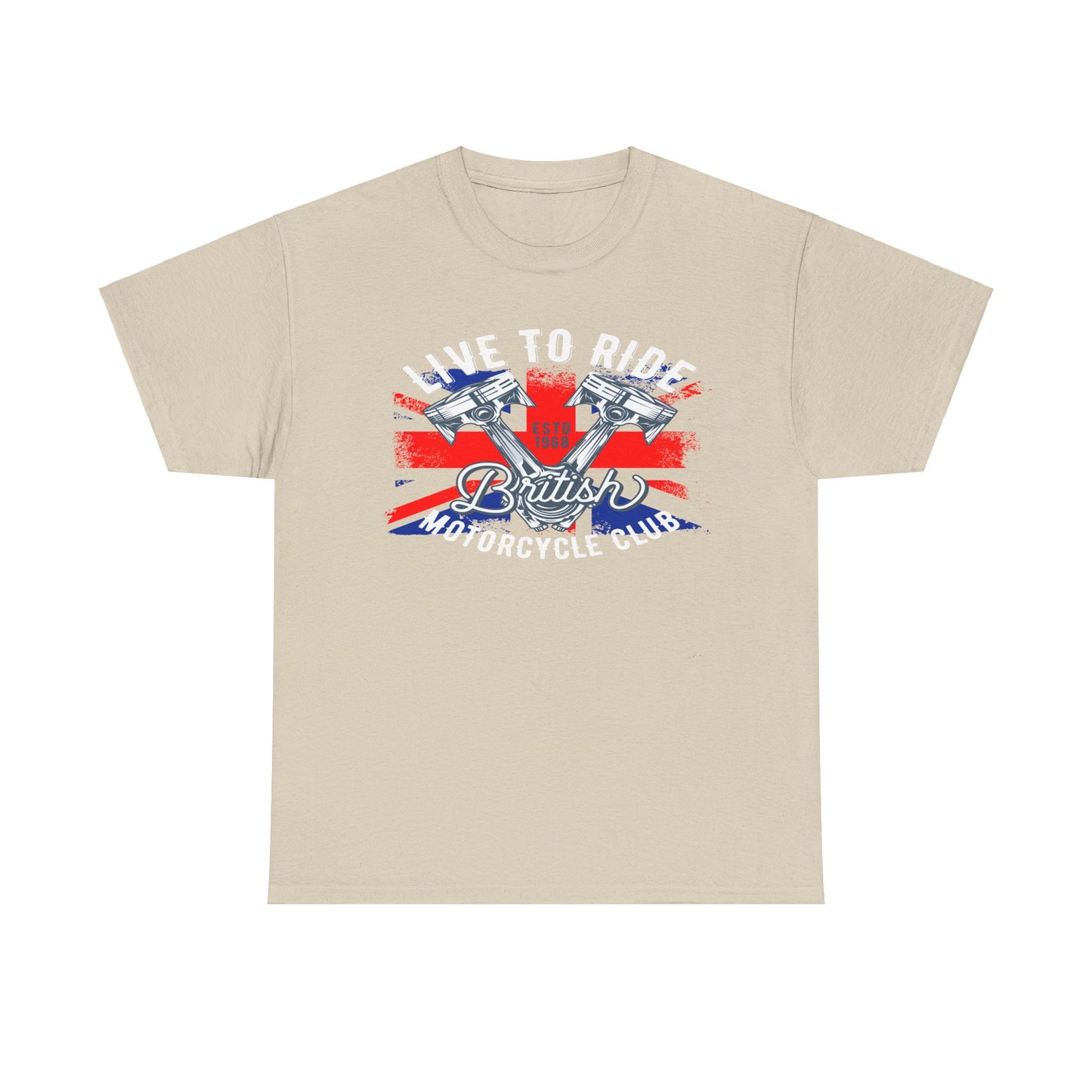 Live To Ride T-Shirt | Gildan® 5000 Heavy Cotton™ - Edgy Biker Style with Classic Fit