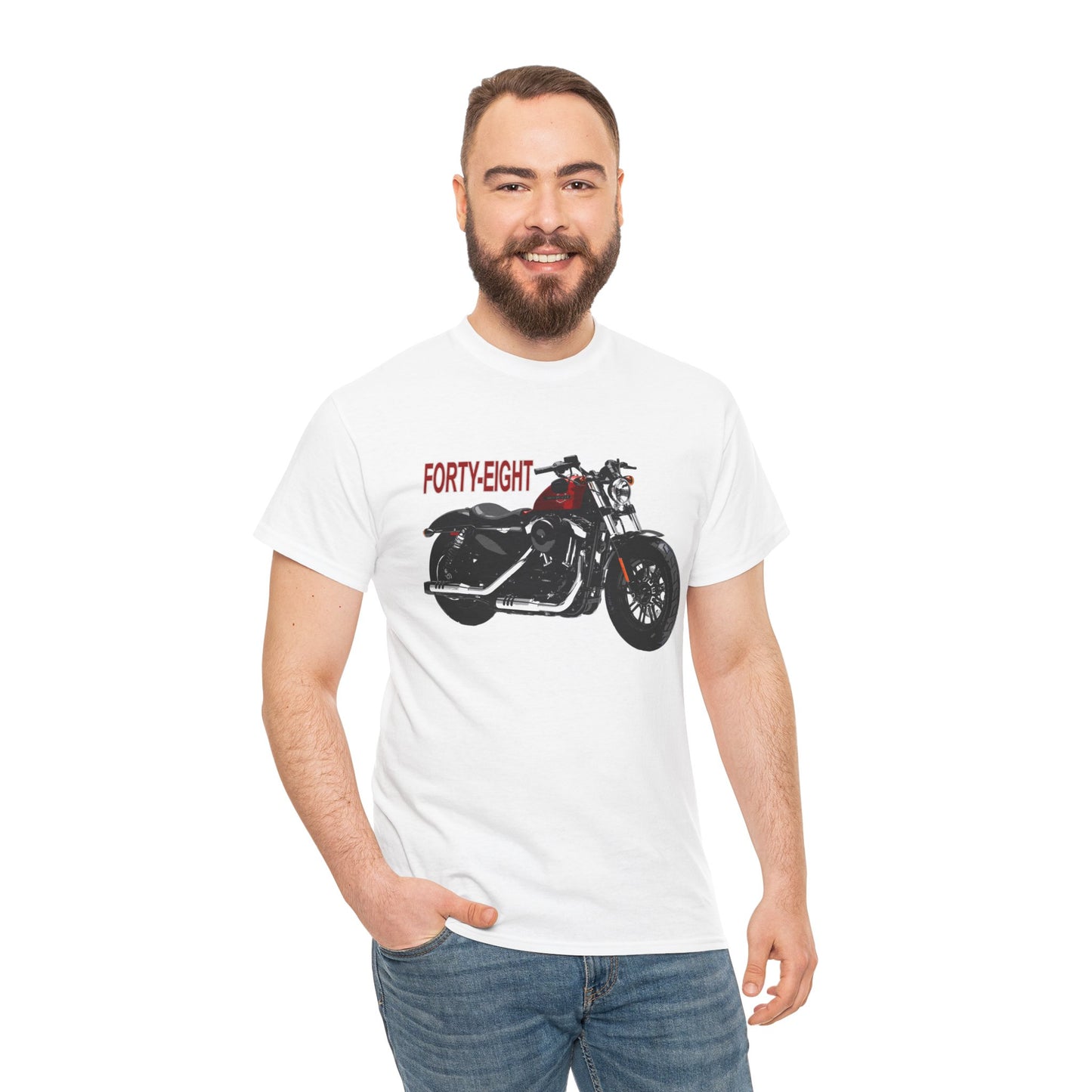 Harley Davidson 48 Unisex T-Shirt | Gildan® 5000 Heavy Cotton™ - Stylish & Comfortable, Great for Bikers of All Styles
