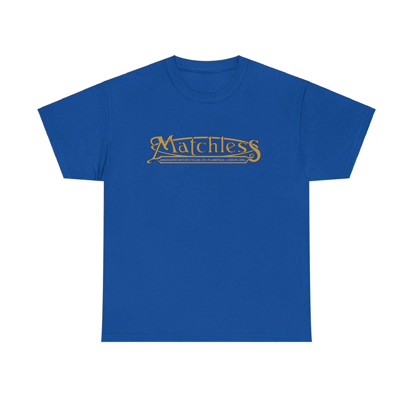 Elegant Rib Collar Matchless Motorcycles Logo T-shirt