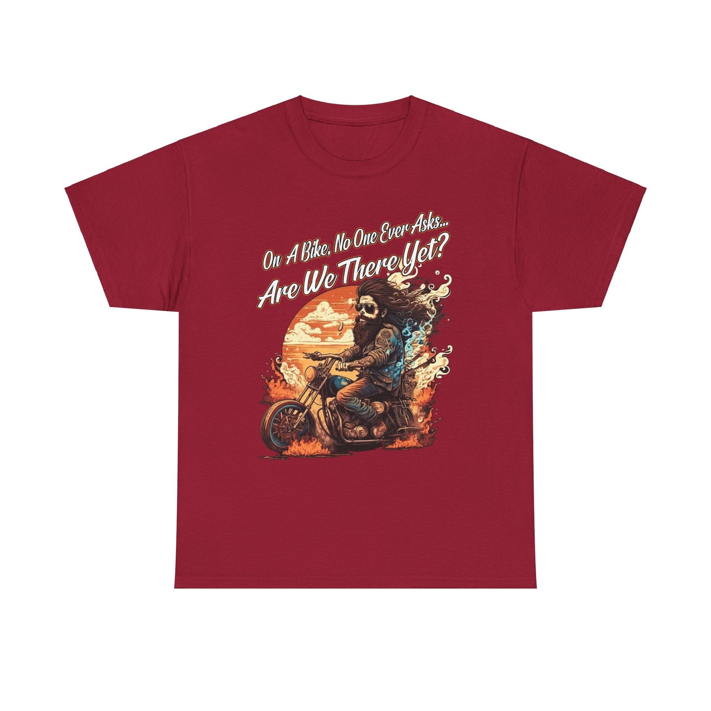 Heavy Cotton 'Are We There Yet?' Biker Tee - Classic Style for Road Warriors