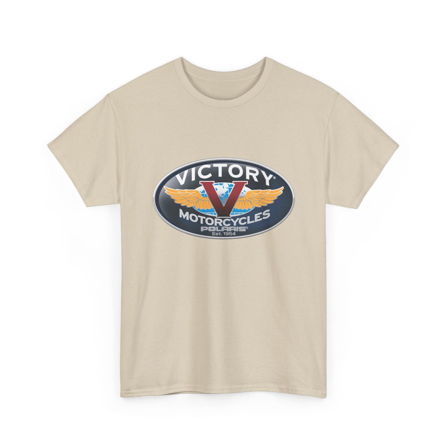 Victory Polaris Logo Tee - Gildan® 5000 Heavy Cotton™, Quality Fabric for the Modern Biker